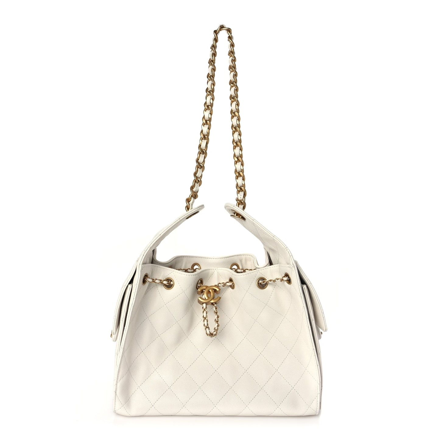 Chanel Caviar Quilted Small Chanel 25 Handbag White