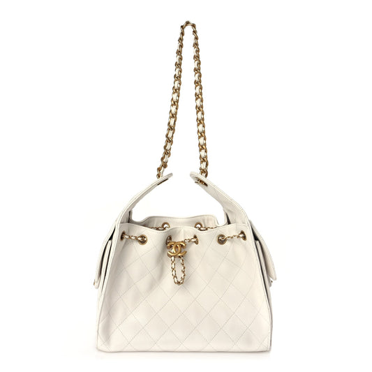 Chanel Caviar Quilted Small Chanel 25 Handbag White