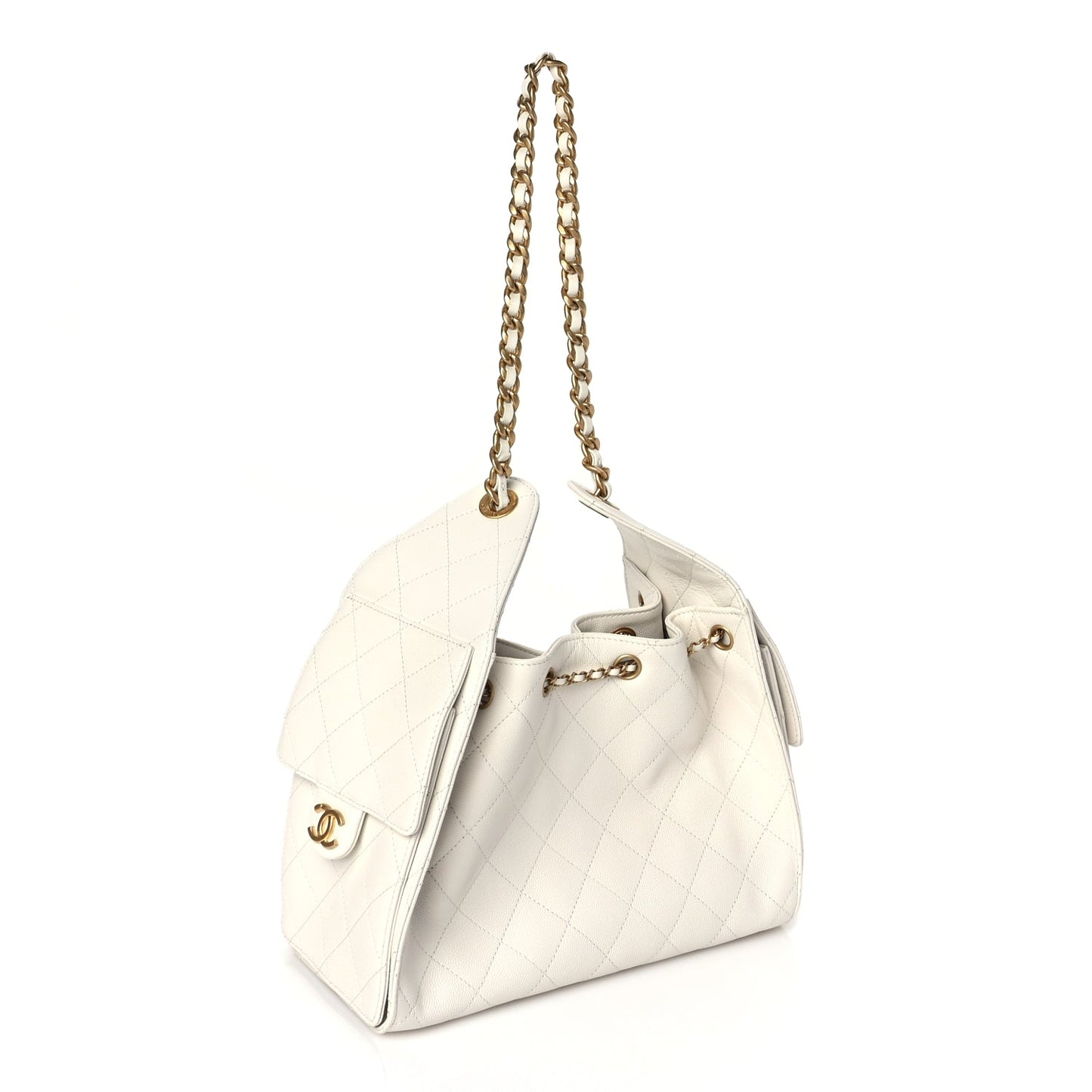 Chanel Caviar Quilted Small Chanel 25 Handbag White
