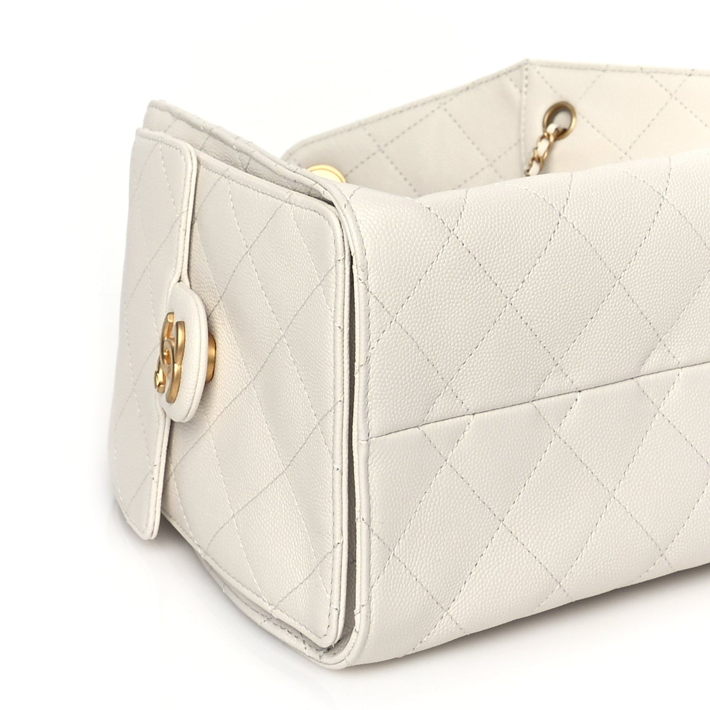 Chanel Caviar Quilted Small Chanel 25 Handbag White