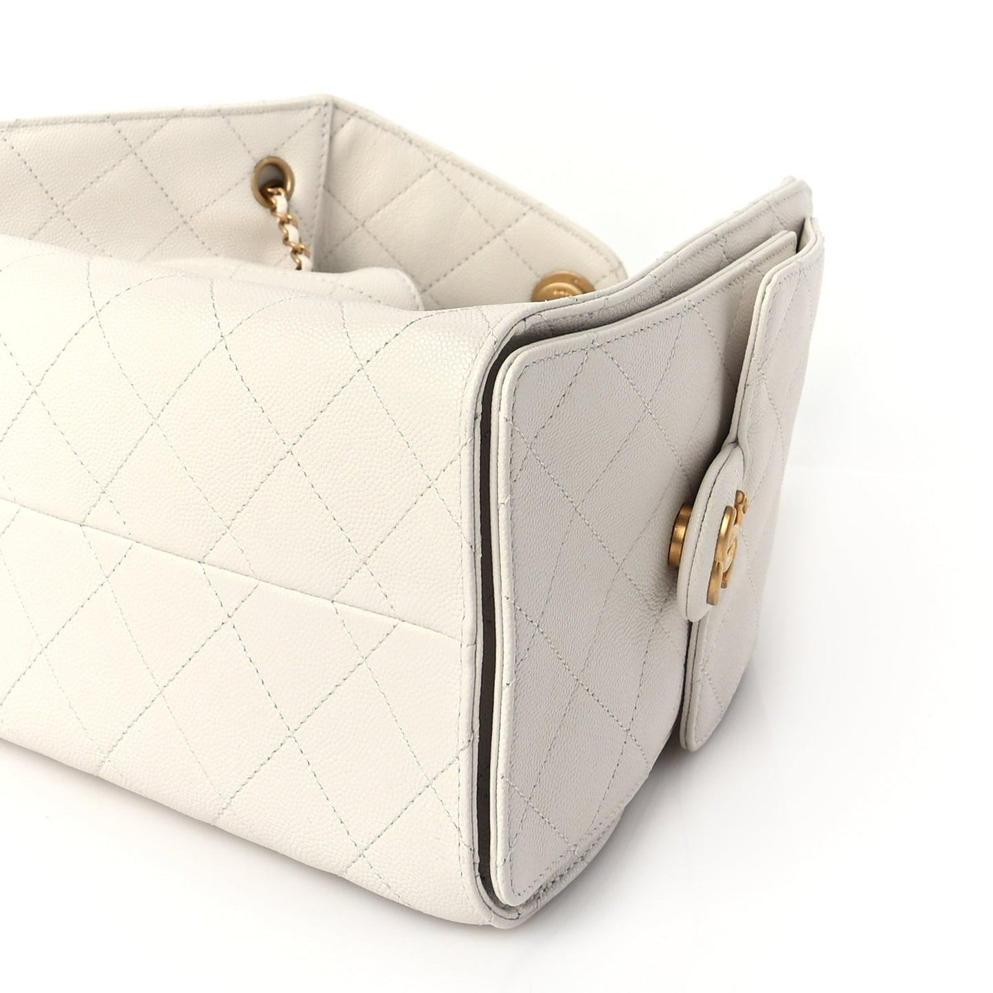 Chanel Caviar Quilted Small Chanel 25 Handbag White