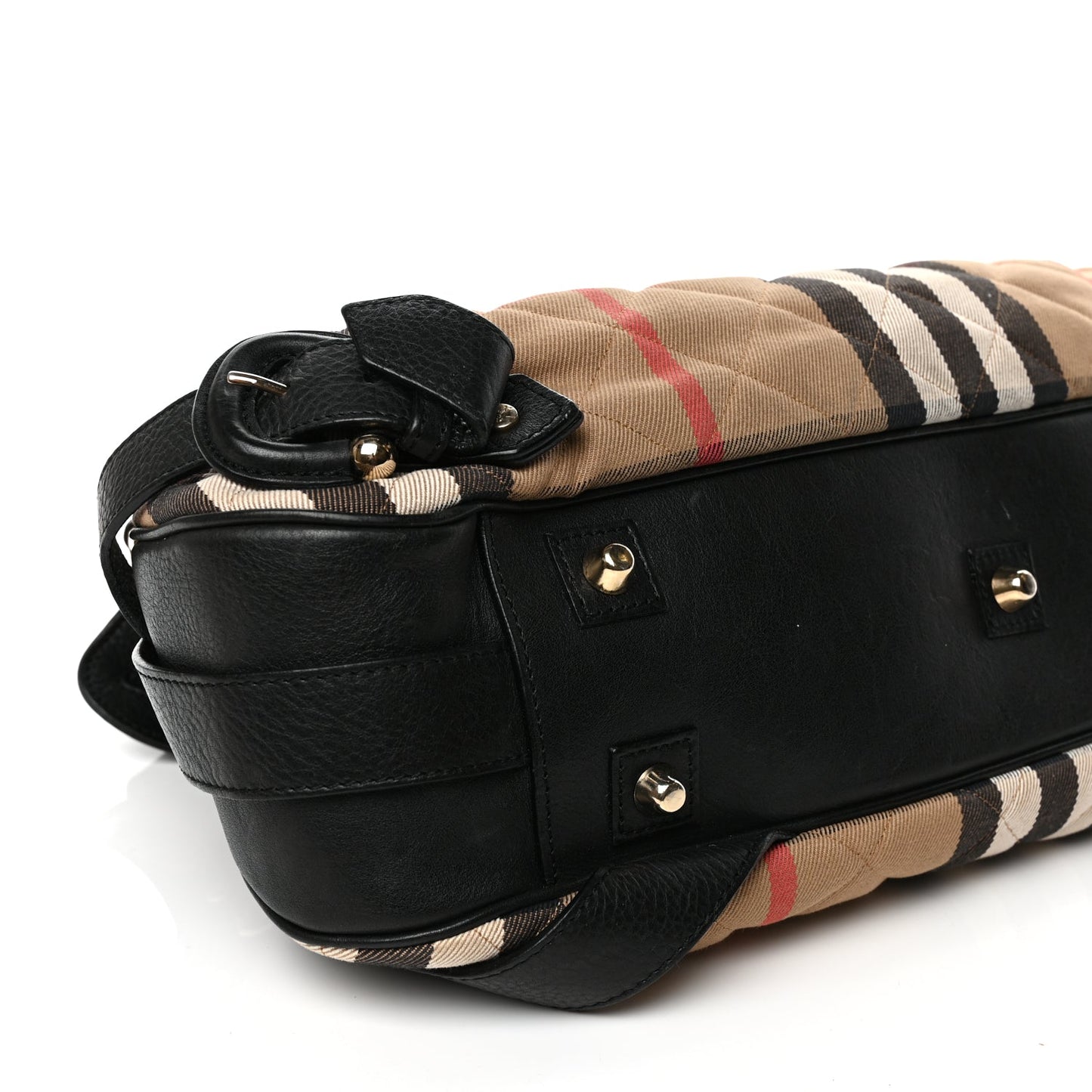 Burberry Grainy Calfskin House Check Margaret Bag Black
