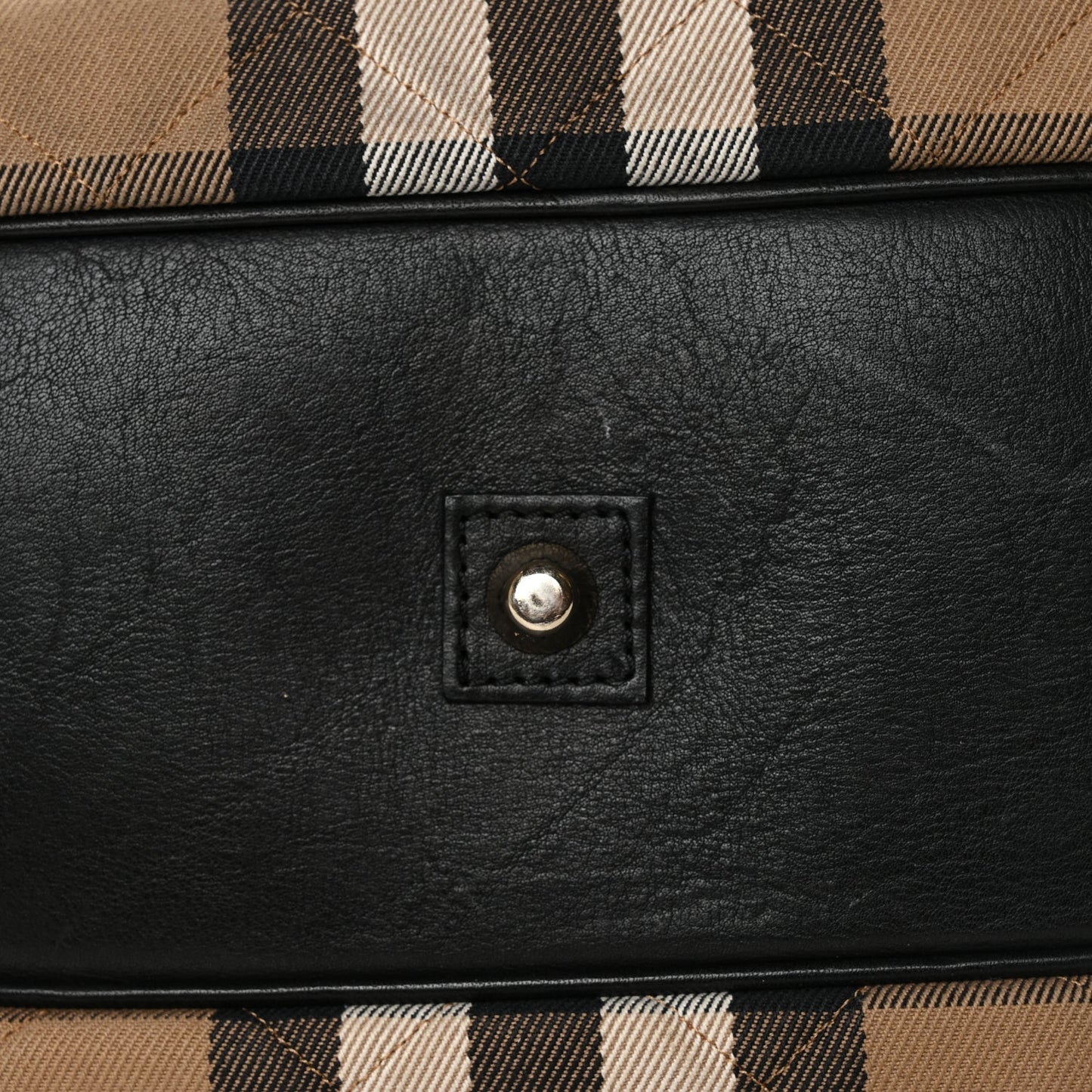 Burberry Grainy Calfskin House Check Margaret Bag Black