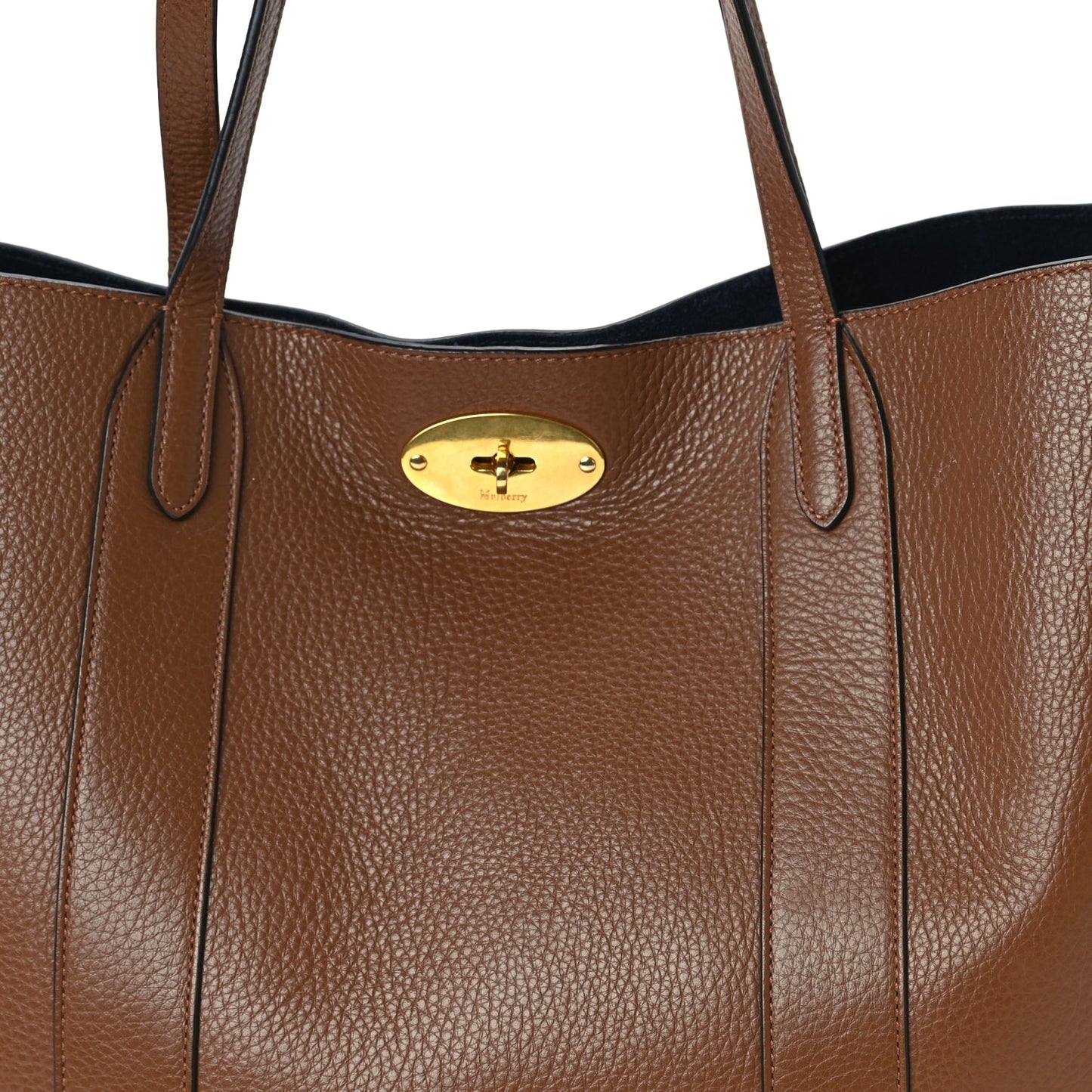 Mulberry Small Classic Grain Bayswater Tote Oak Oxford Blue