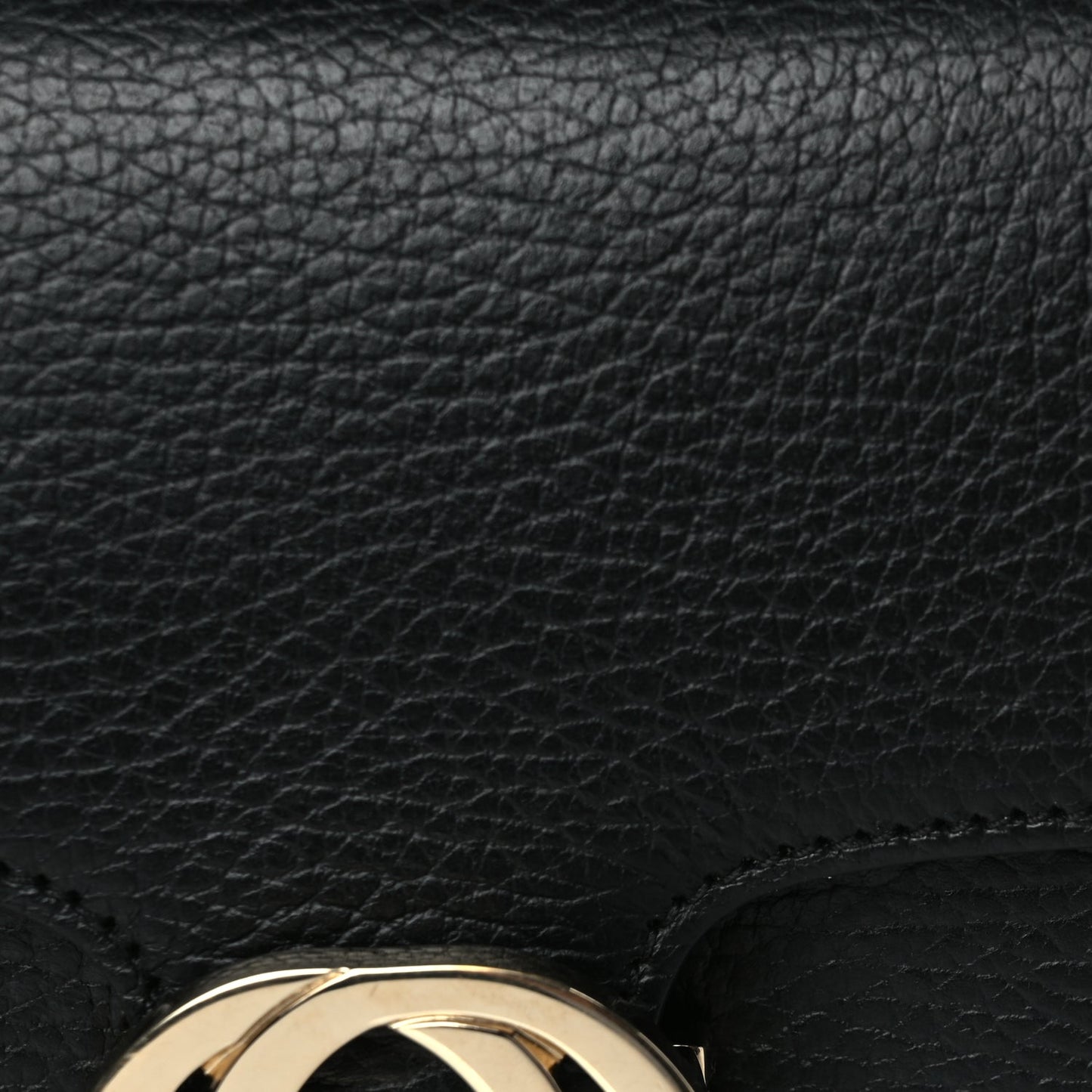 Gucci Dollar Calfskin Small Interlocking G Shoulder Bag Black