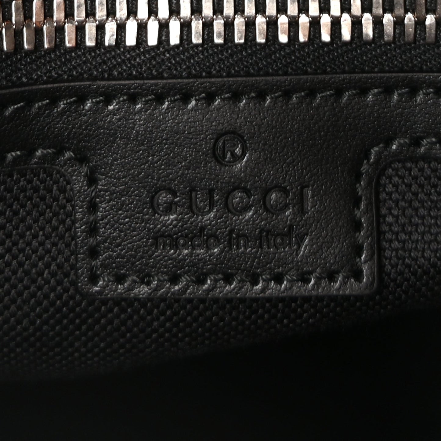 Gucci GG Supreme Monogram Appia Calfskin Web Large Messenger Bag Black Grey