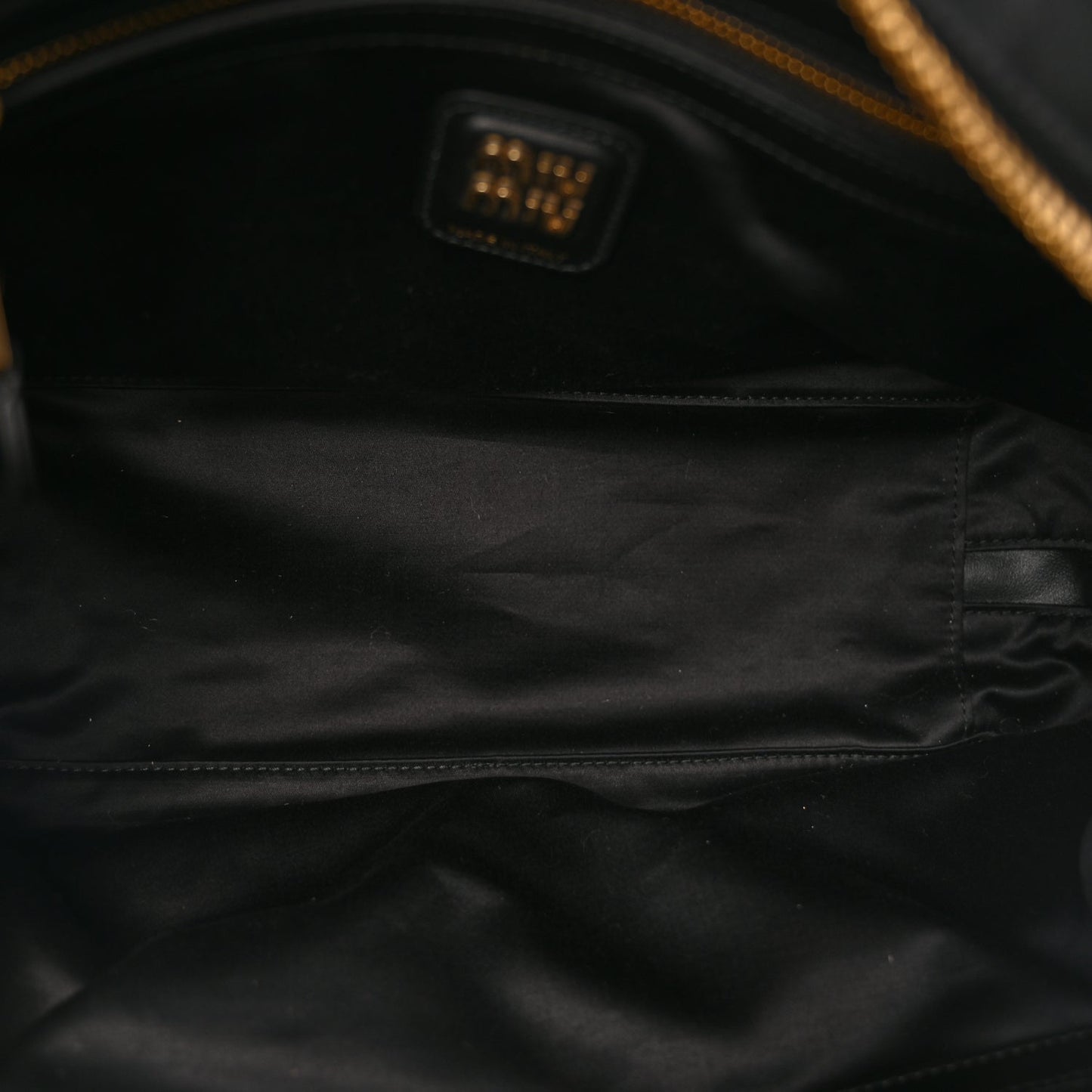 Miu Miu Soft Calf Softy Large Beau Top Handle Bag Black