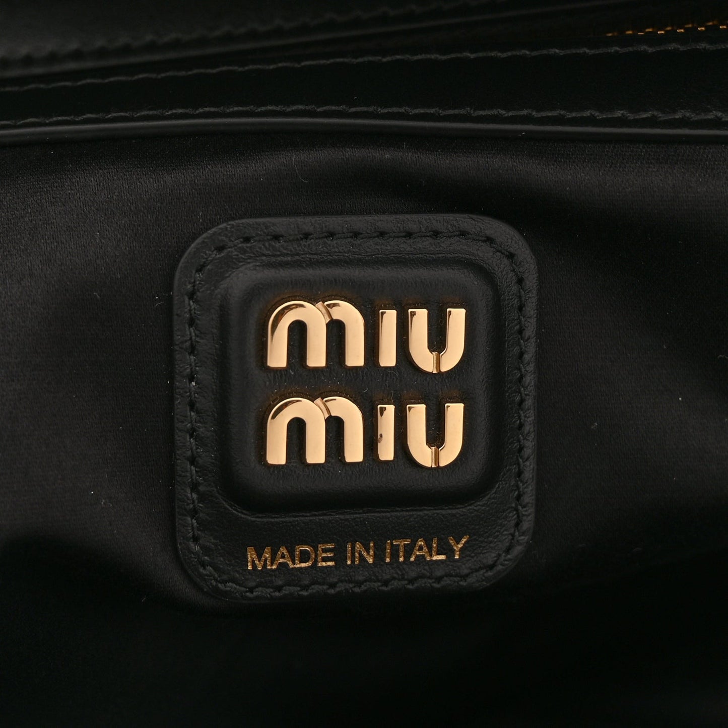 Miu Miu Soft Calf Softy Large Beau Top Handle Bag Black