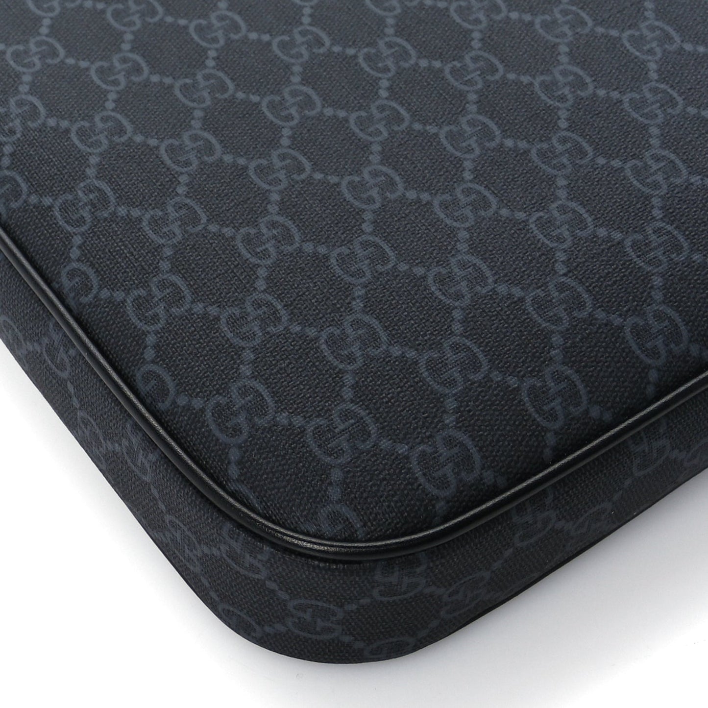 Gucci GG Supreme Monogram Web Messenger Bag  Black/Grey