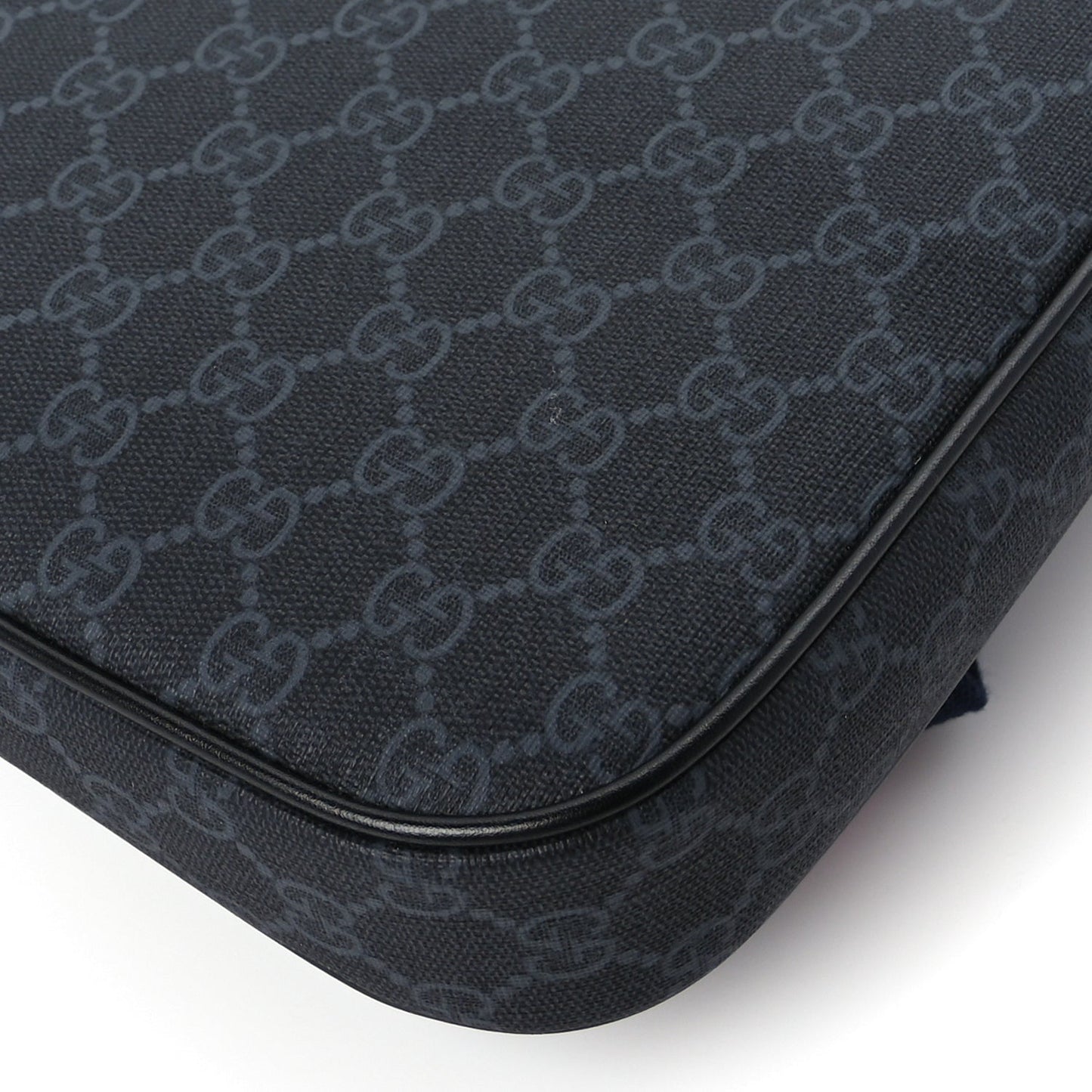 Gucci GG Supreme Monogram Web Messenger Bag  Black/Grey