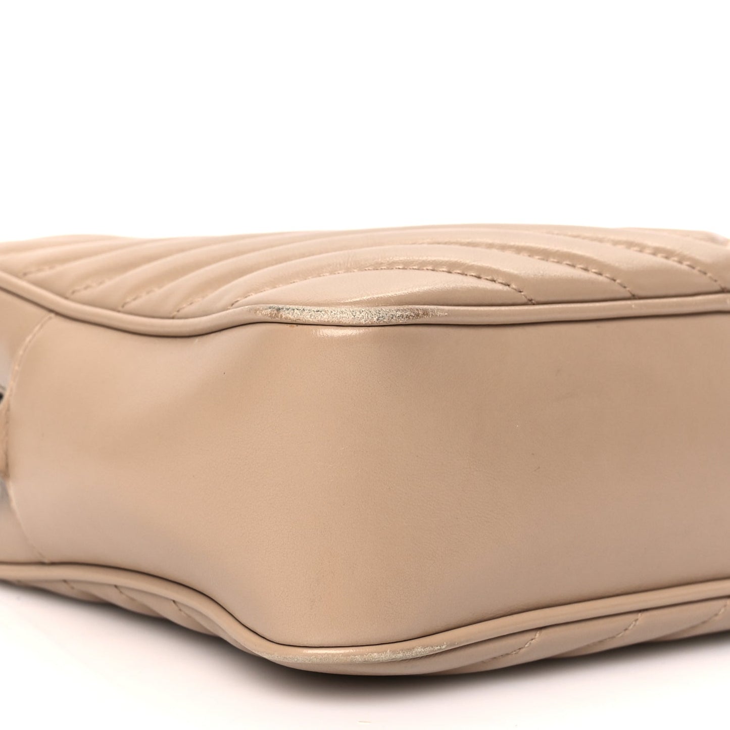 Saint Laurent Calfskin Matelasse Monogram Lou Camera Bag Dark Beige