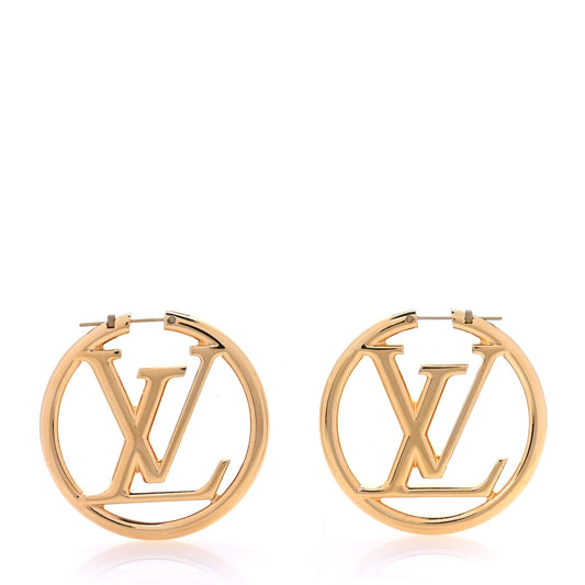 Louis Vuitton Metal Louise Hoop Earrings  Gold