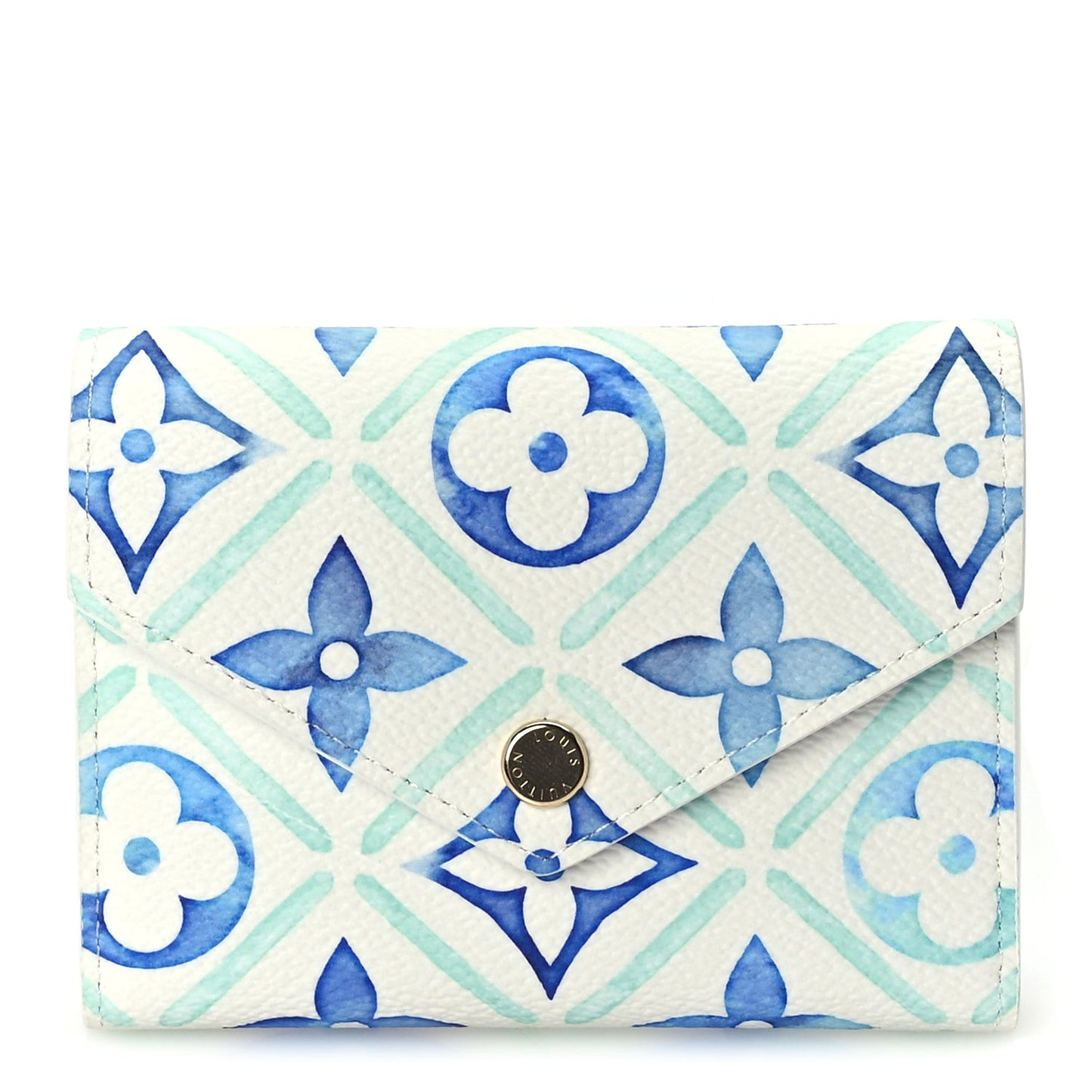 Louis Vuitton Monogram Tiles By The Pool Victorine Wallet Lagoon Blue