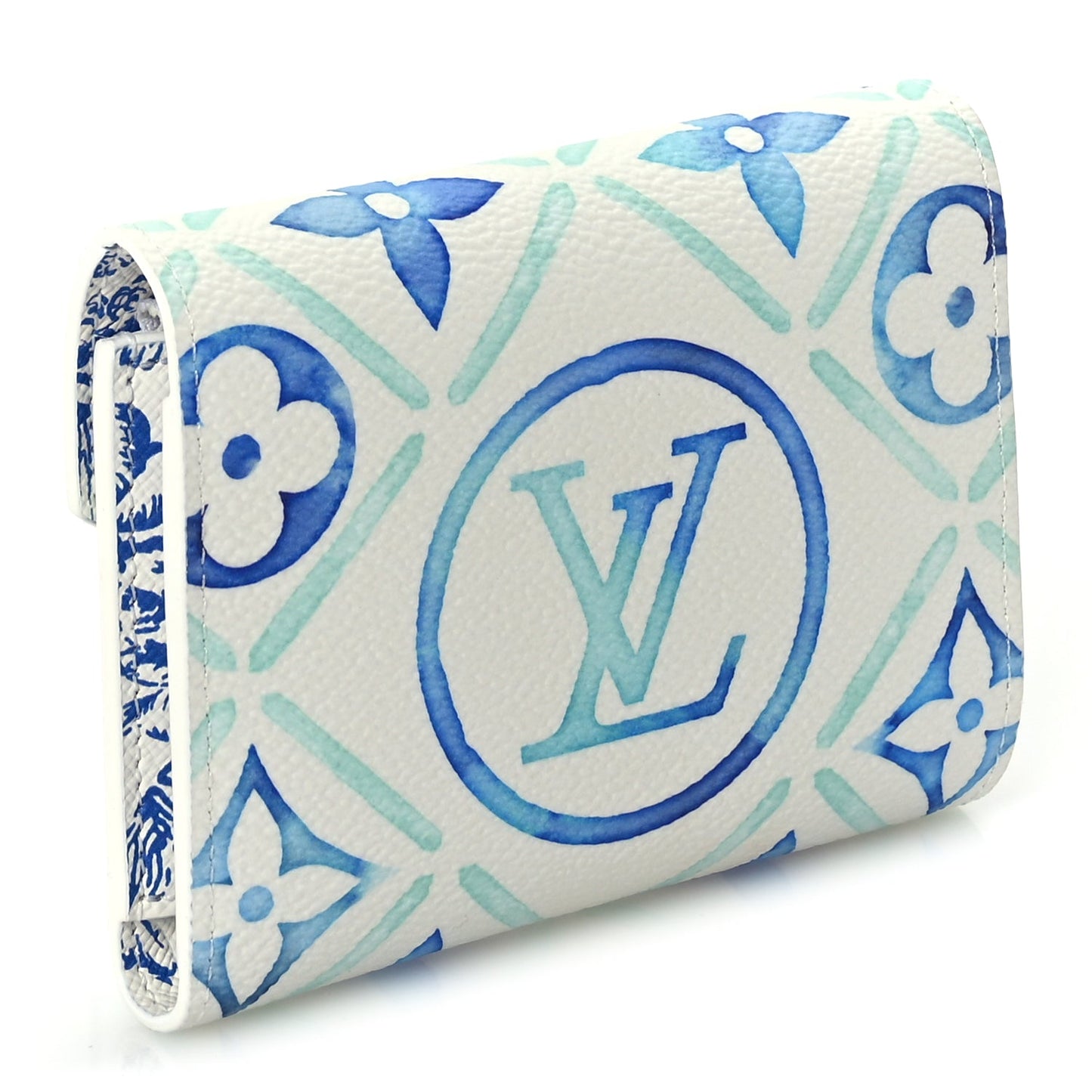 Louis Vuitton Monogram Tiles By The Pool Victorine Wallet Lagoon Blue