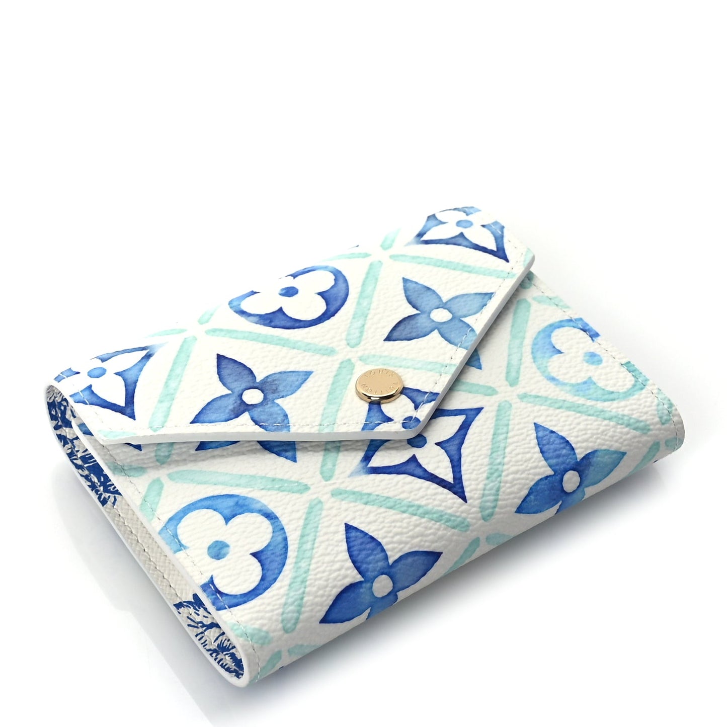 Louis Vuitton Monogram Tiles By The Pool Victorine Wallet Lagoon Blue