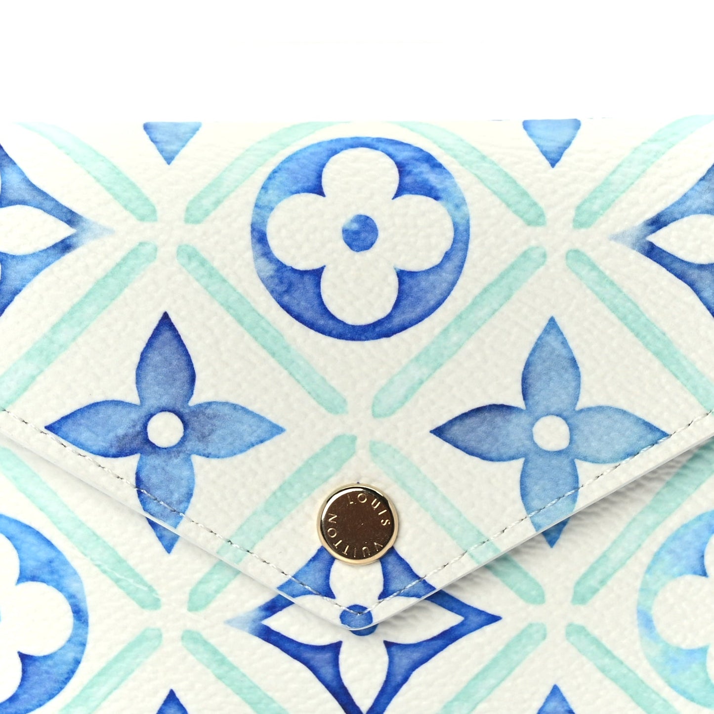 Louis Vuitton Monogram Tiles By The Pool Victorine Wallet Lagoon Blue
