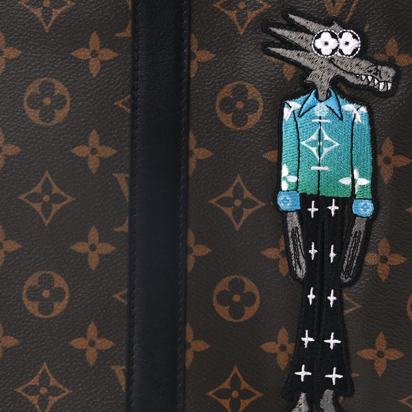 Louis Vuitton Monogram Embroidered Cartoon LV Friends Keepall Pouch