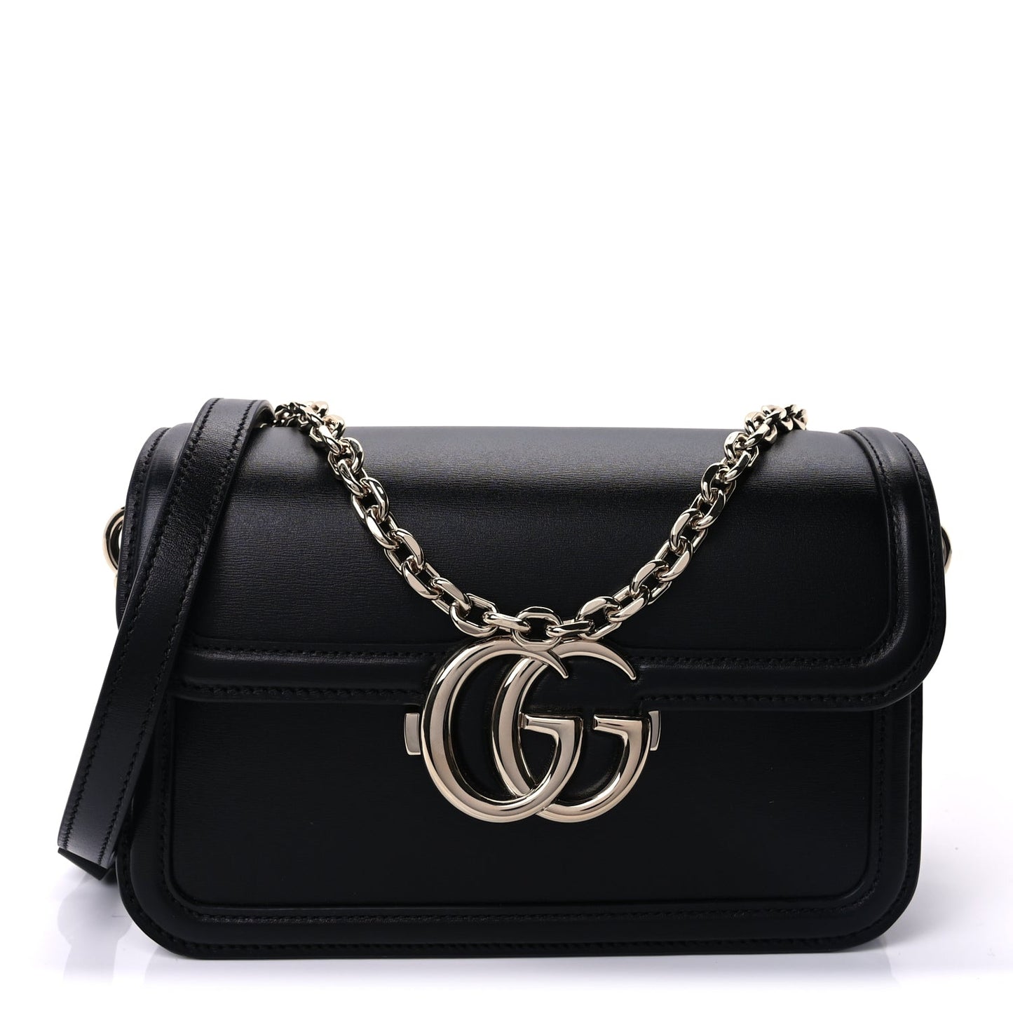 Gucci Calfskin Go Small Shoulder Bag  Black