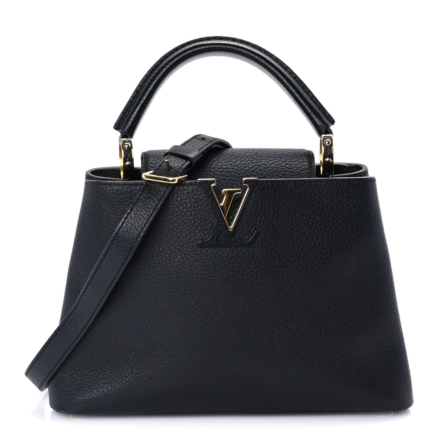 Louis Vuitton Taurillon Capucines BB  Black