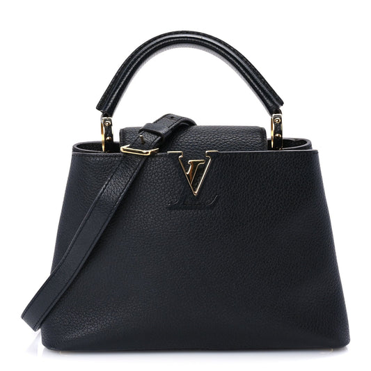 Louis Vuitton Taurillon Capucines BB  Black