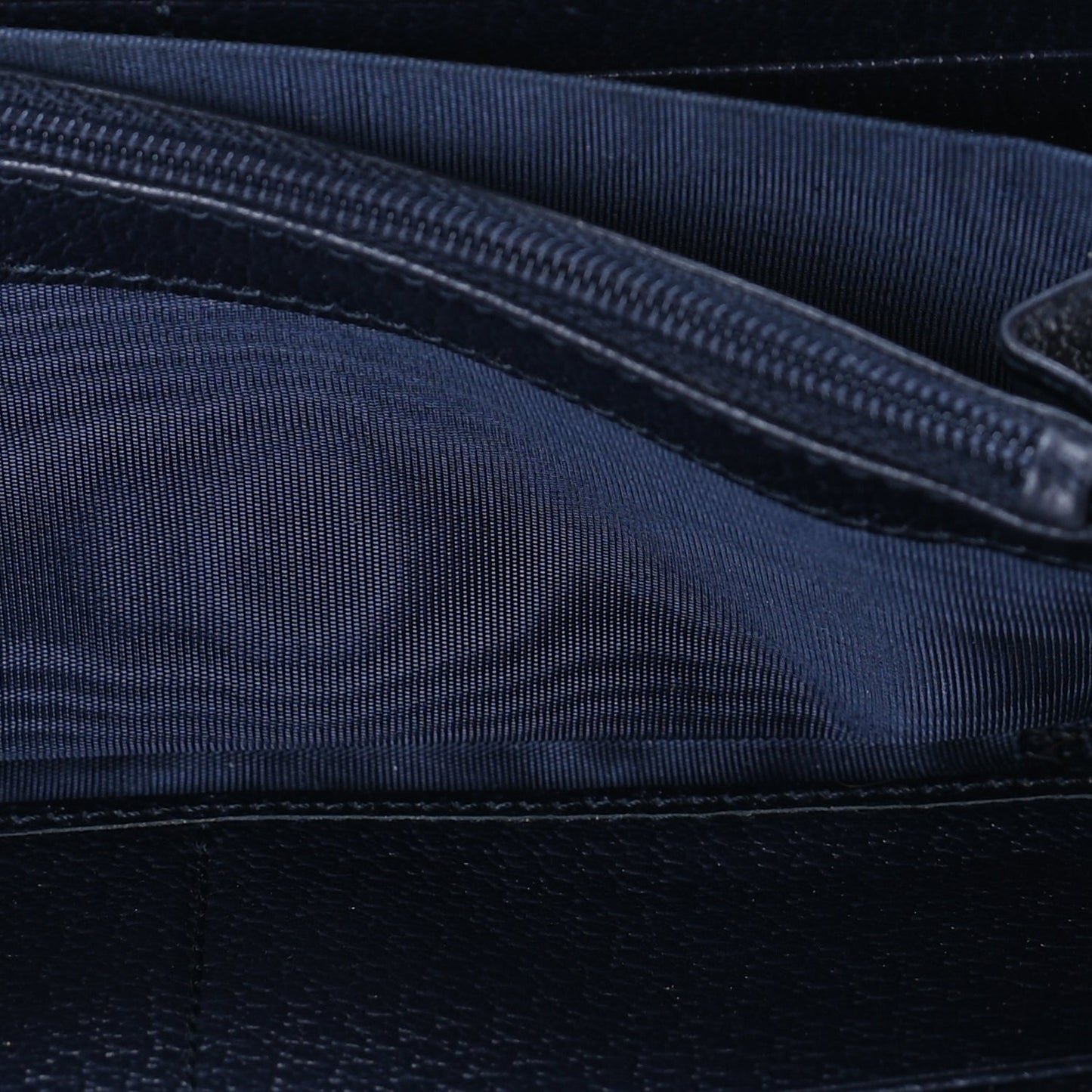 Gucci GG Supreme Monogram Textured Dollar Calfskin Web Ophidia Zip Around Wallet Beige Blue
