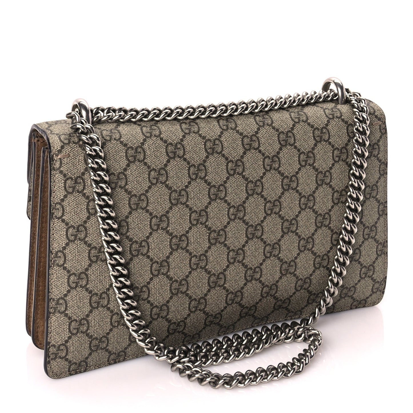 Gucci GG Supreme Monogram Small Dionysus Shoulder Bag Taupe