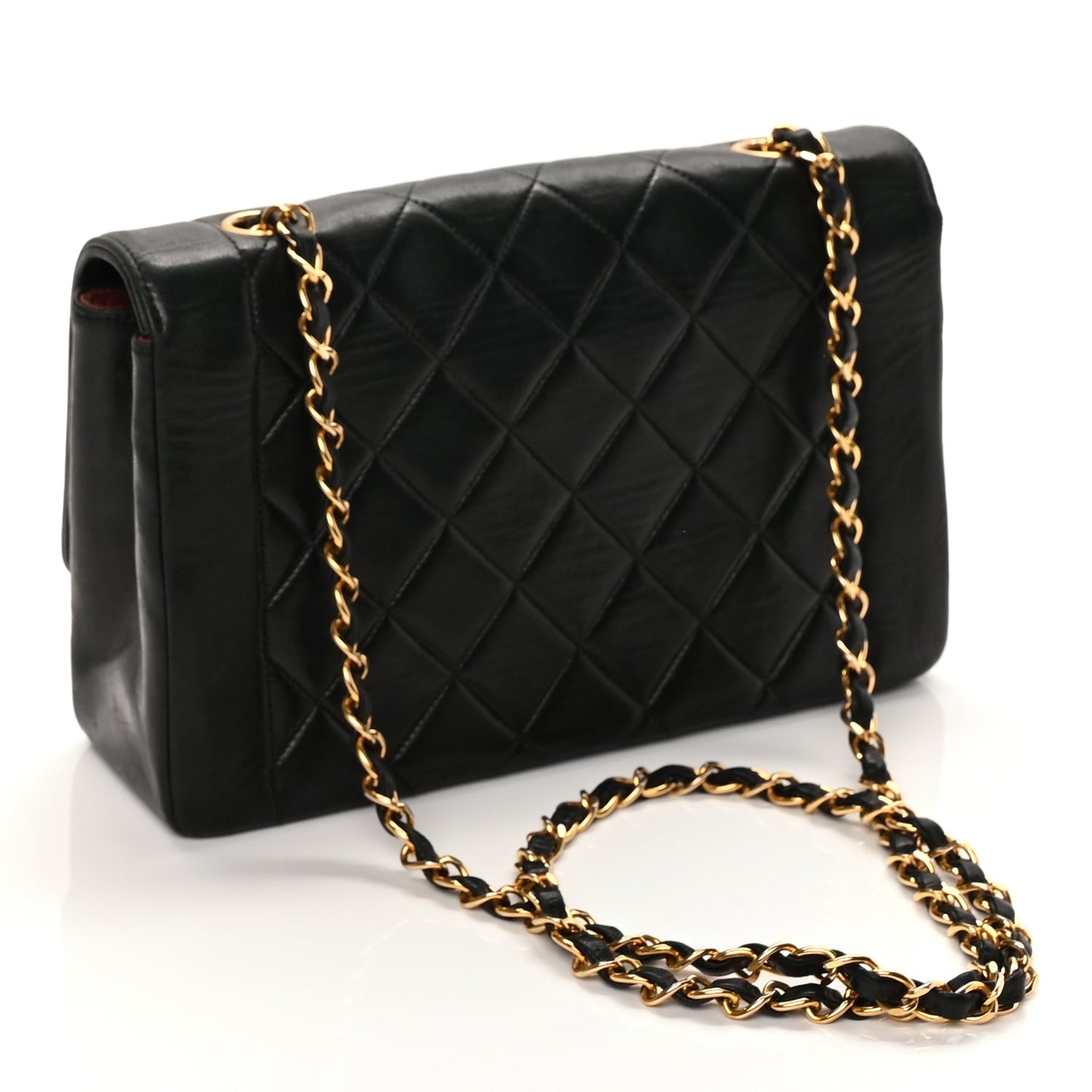 Chanel Lambskin Quilted Medium Single Flap Black