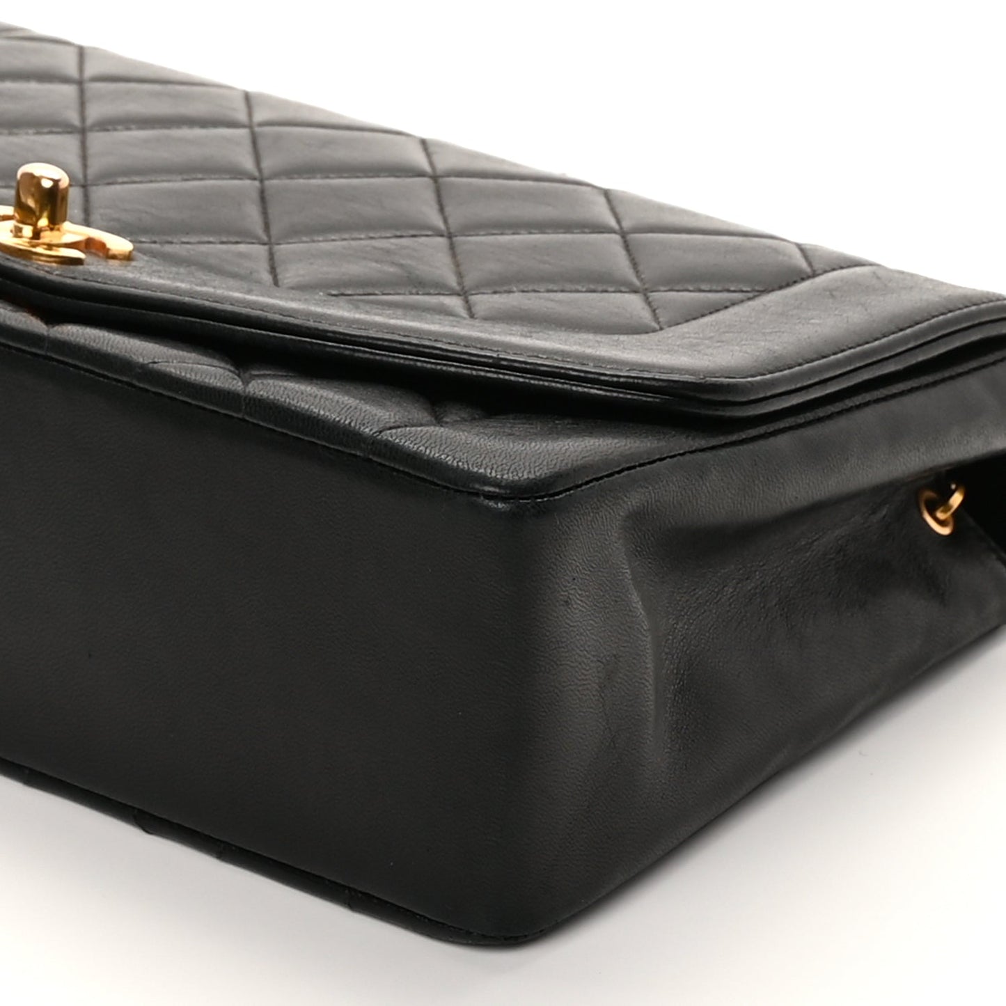 Chanel Lambskin Quilted Medium Single Flap Black