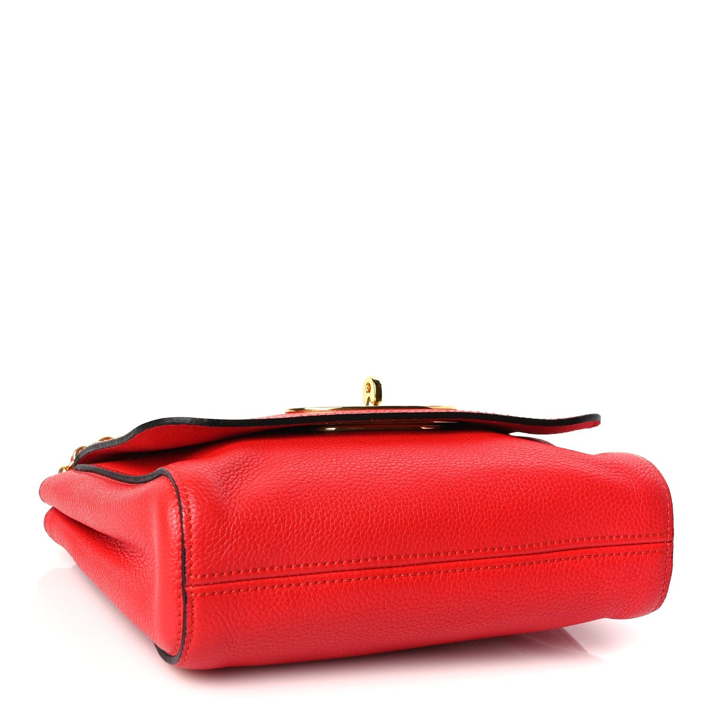 Mulberry Small Classic Grain Calfskin Small Lily Flap Fiery Red