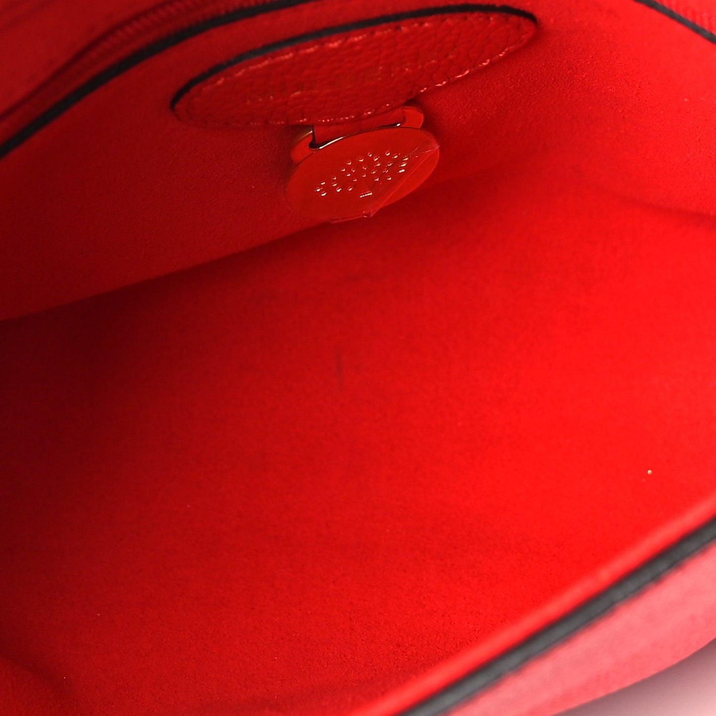 Mulberry Small Classic Grain Calfskin Small Lily Flap Fiery Red