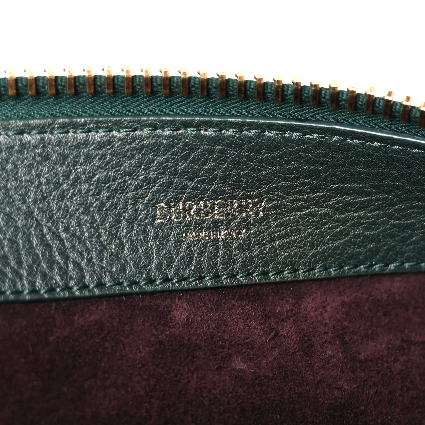 Burberry Grainy Calfskin Medium Knight Crossbody Bag Vine
