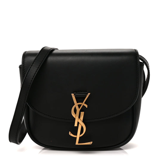 Saint Laurent Smooth Calfskin Classic Monogram Small Kaia Satchel Black