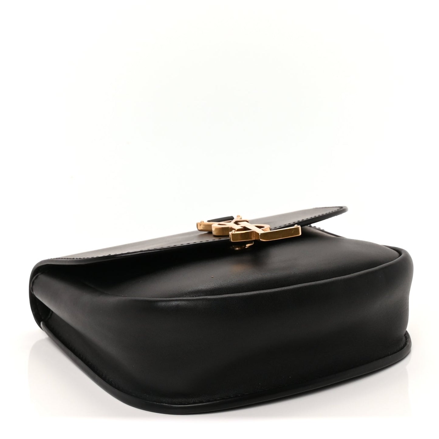 Saint Laurent Smooth Calfskin Classic Monogram Small Kaia Satchel Black