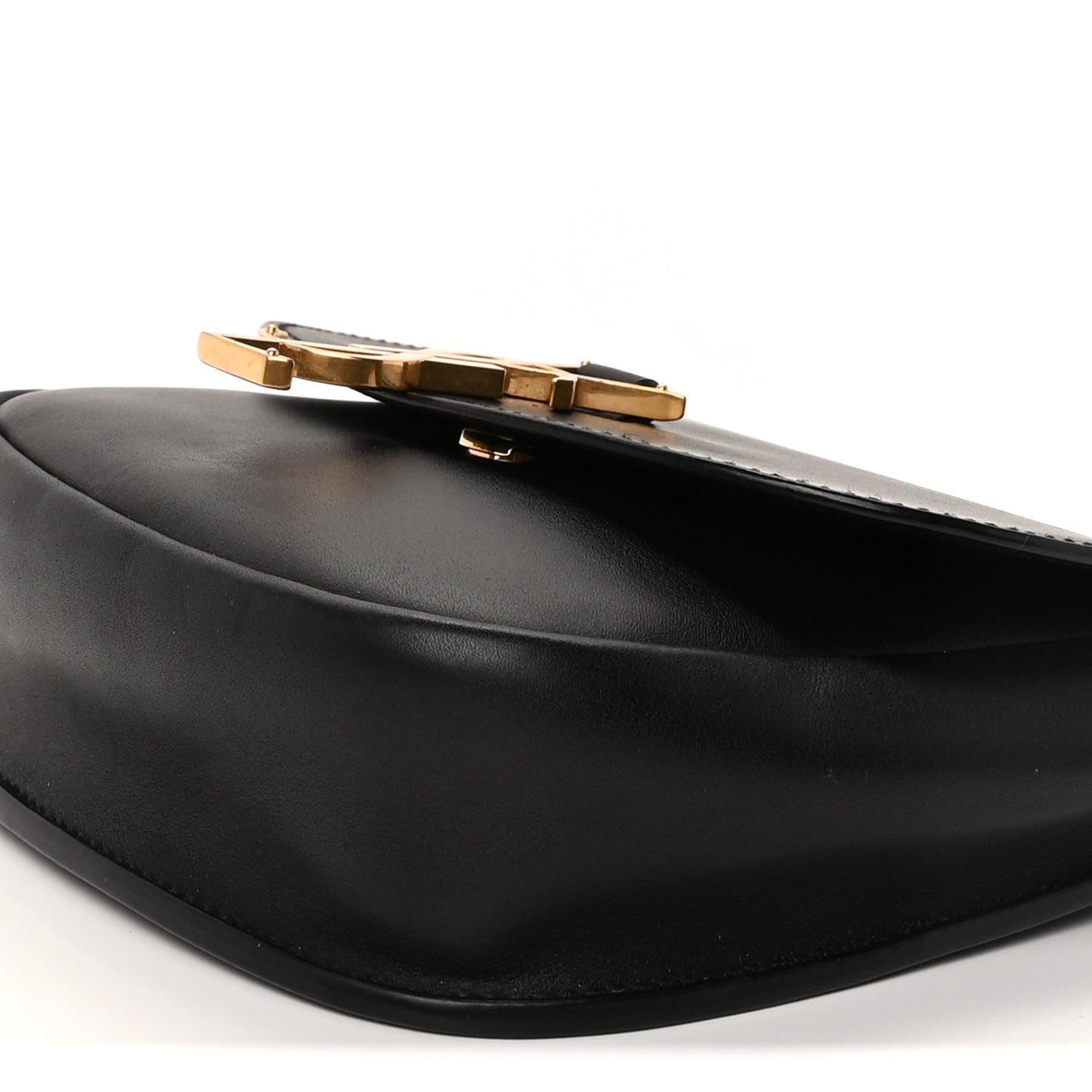 Saint Laurent Smooth Calfskin Classic Monogram Small Kaia Satchel Black