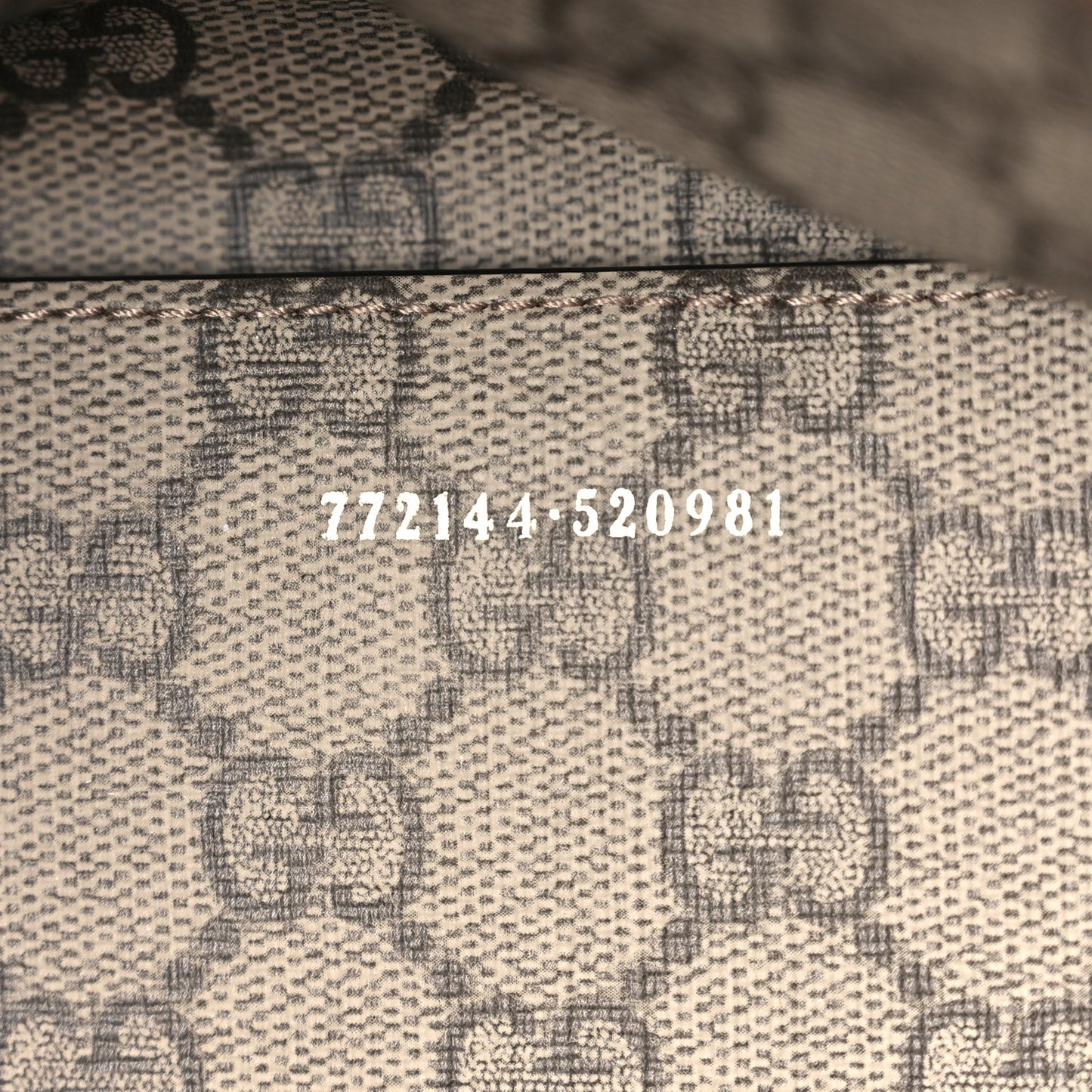 Gucci Canvas Calfskin Logo Print Medium Tote Bag Brown