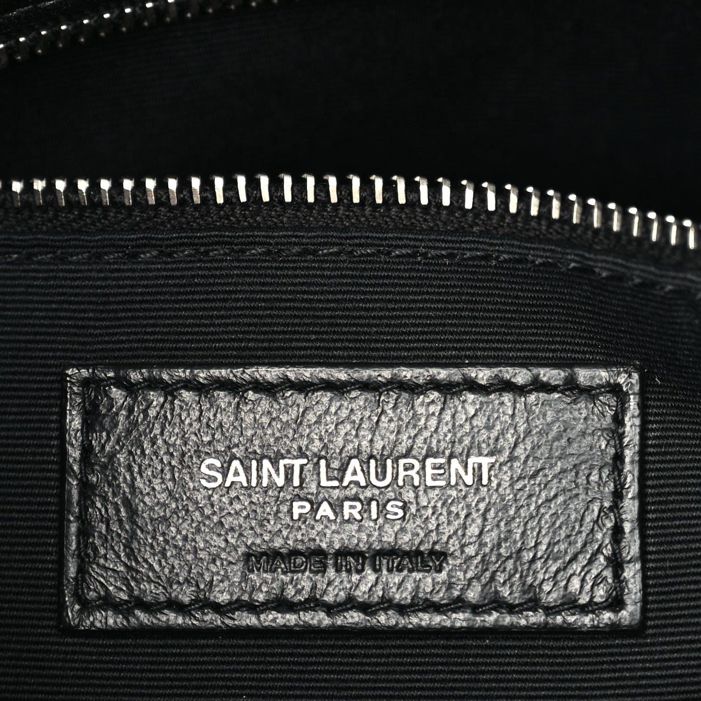 Saint Laurent Lambskin Quilted Medium Loulou Puffer Monogram Chain Satchel Black