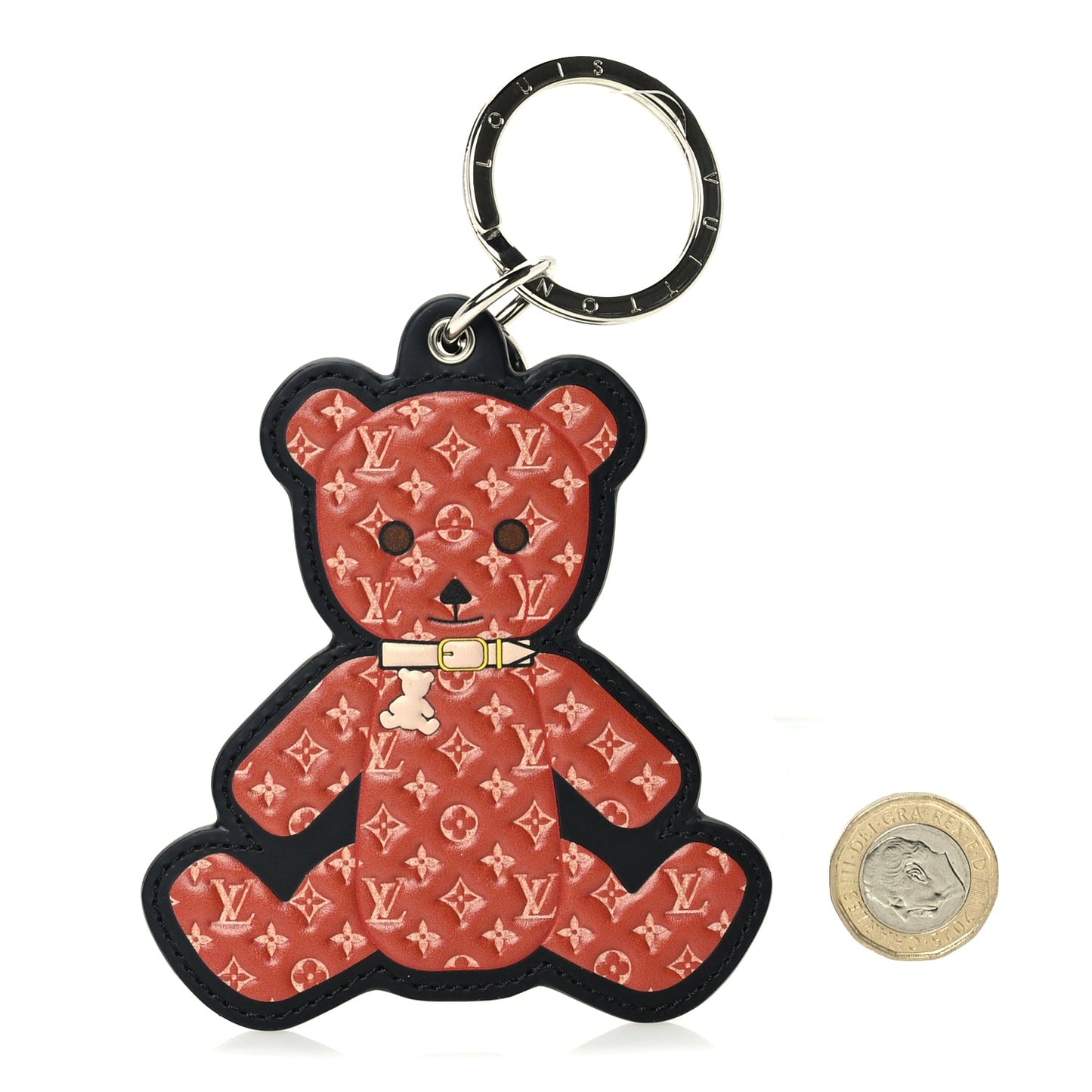 Louis Vuitton Monogram Teddy Bear Bag Charm Key Holder  Brown