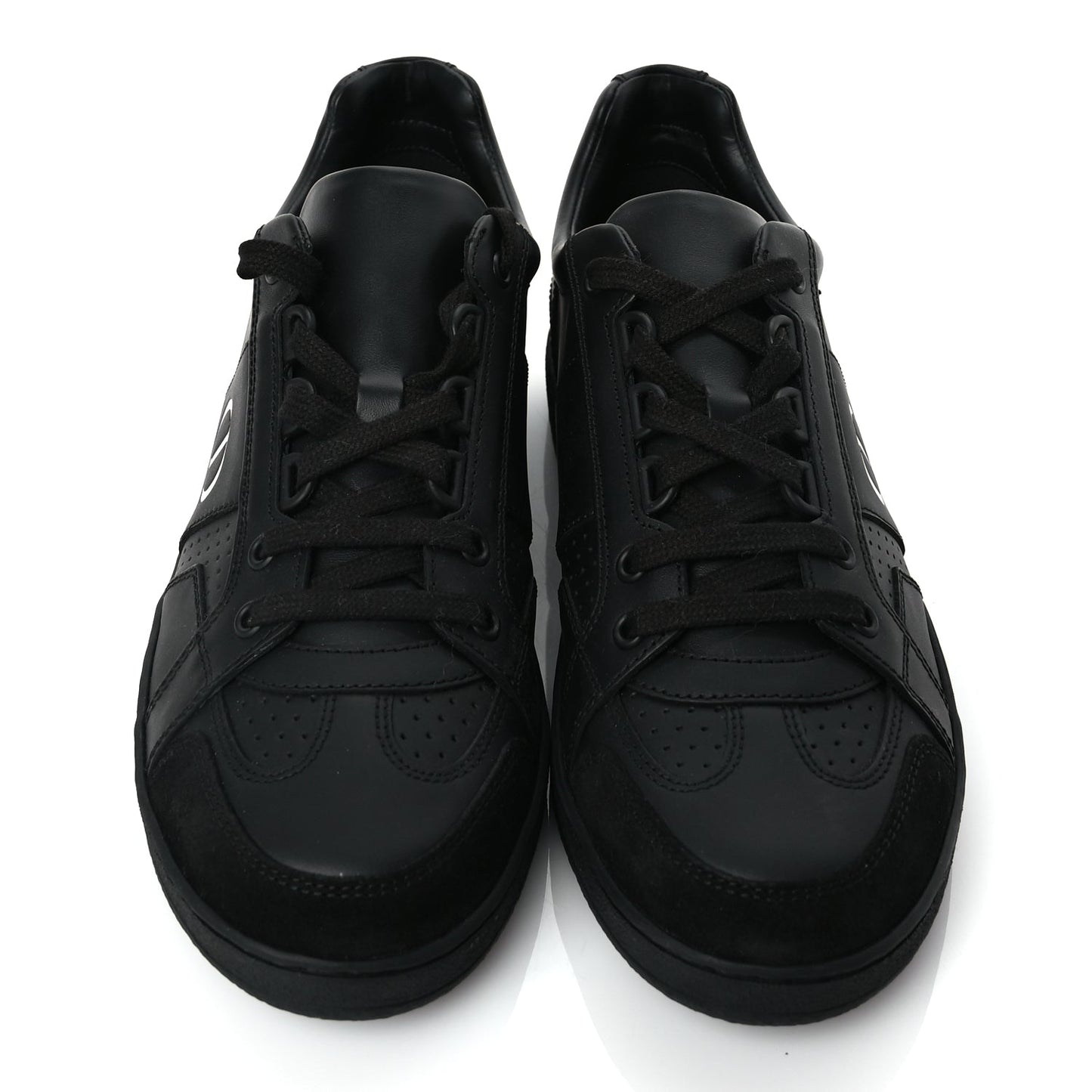 Christian Dior Calfskin Suede Logo Sneakers 36.5 Black