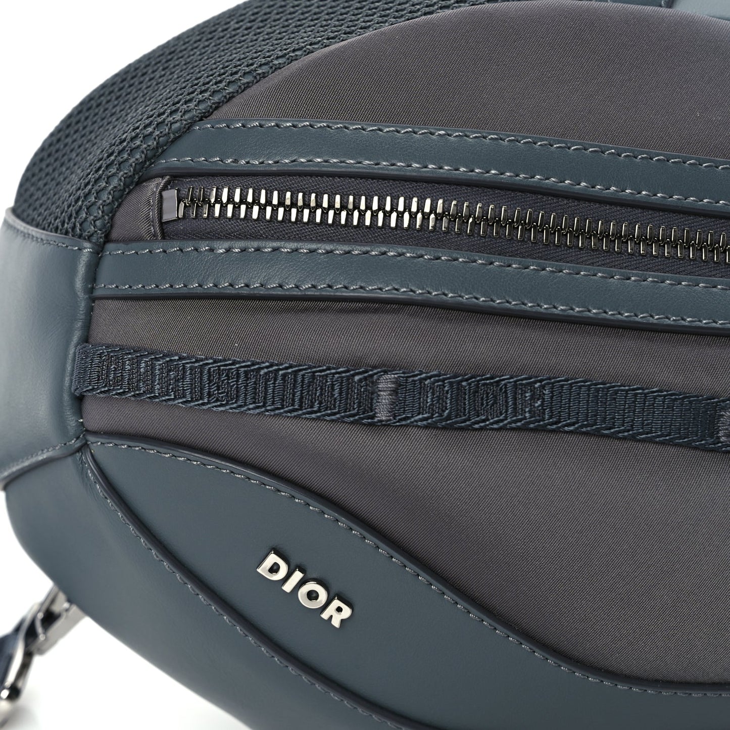 Christian Dior Calfskin Nylon Scarab Sling Bag  Grey
