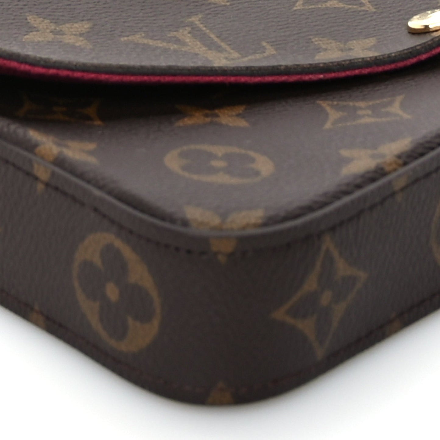 Louis Vuitton Monogram Pochette Felicie Chain Wallet  Fuchsia