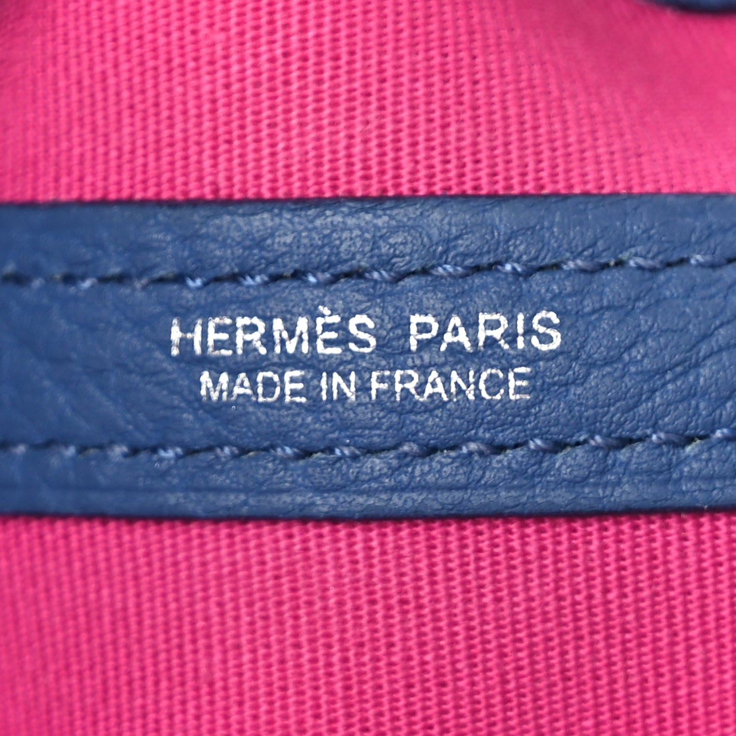Hermes Toile Officier Negonda Garden Party Tote 30 TPM Magnolia Bleu Agate