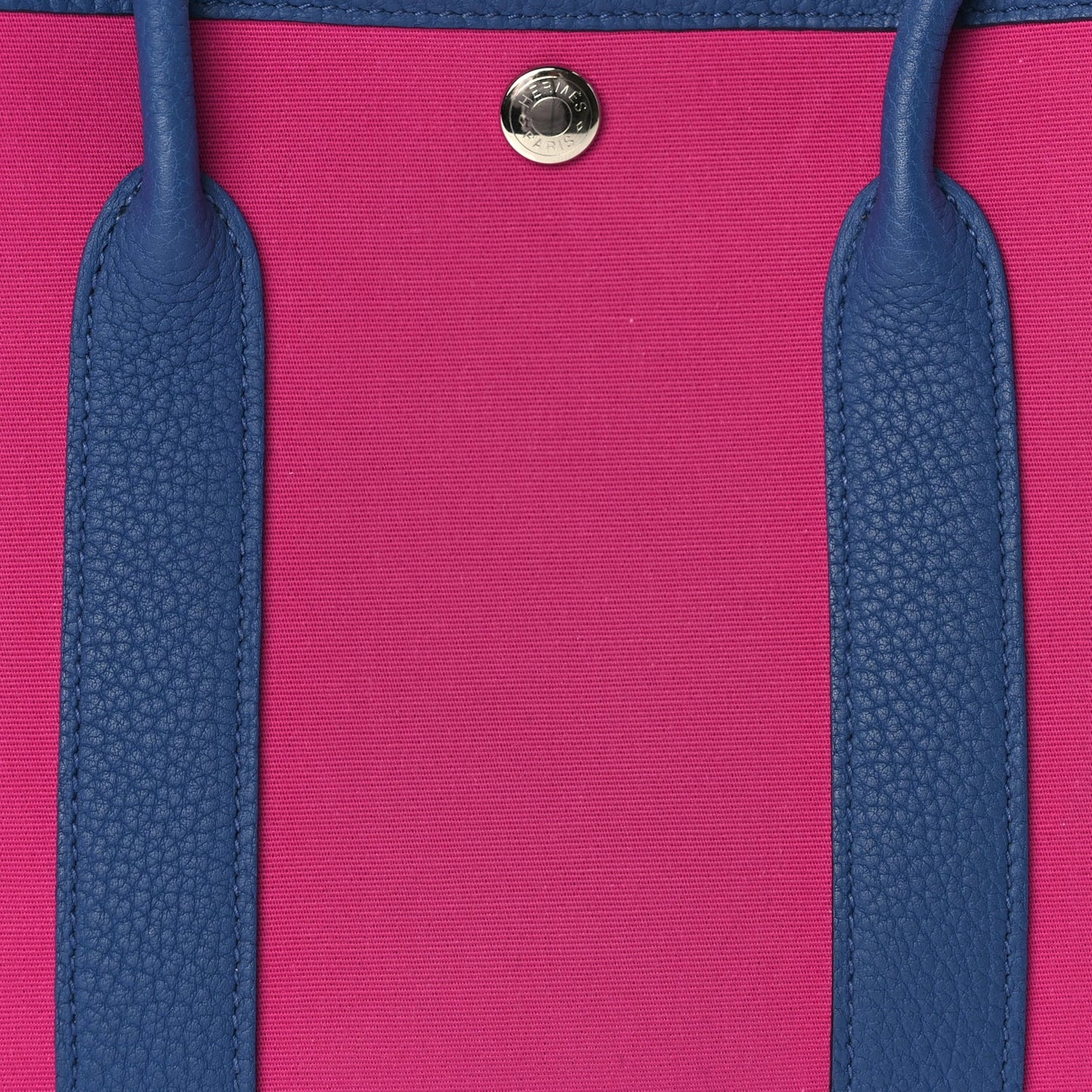 Hermes Toile Officier Negonda Garden Party Tote 30 TPM Magnolia Bleu Agate