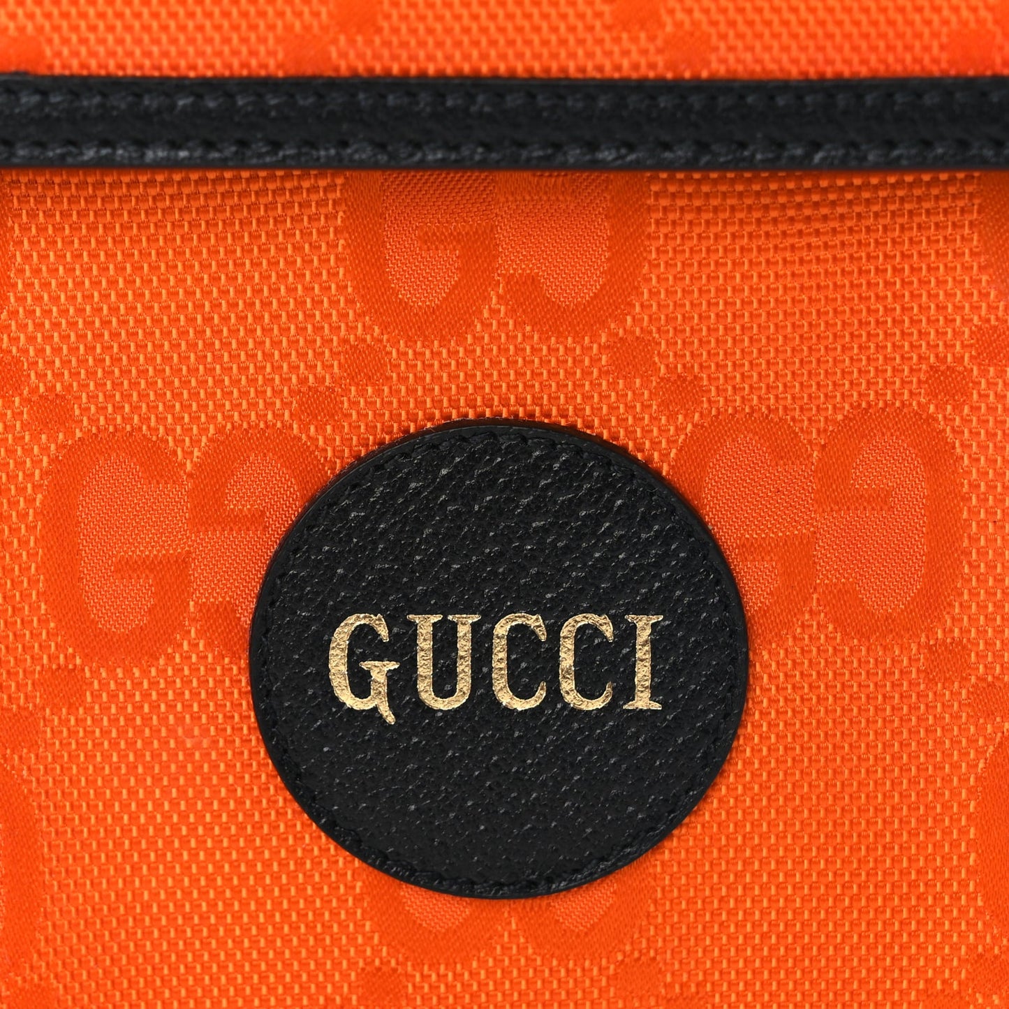 Gucci Econyl Nylon Monogram Off The Grid Crossbody Bag Carrot Orange Black