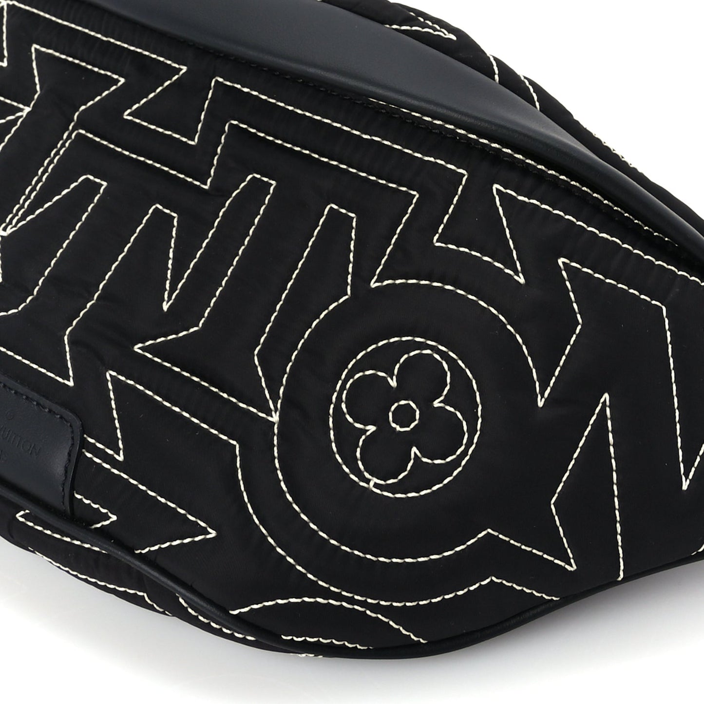 Louis Vuitton Nylon Snow Capsule Embroidered Monogram Bumbag  Black