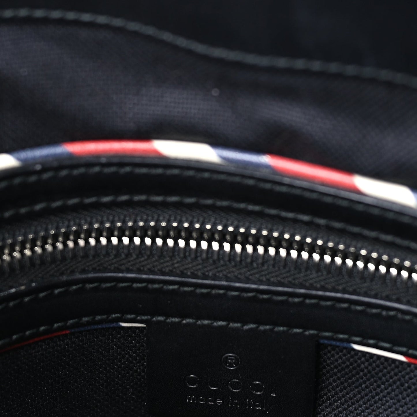 Gucci GG Supreme Monogram Night Courrier Flat Messenger Bag Black Multicolor