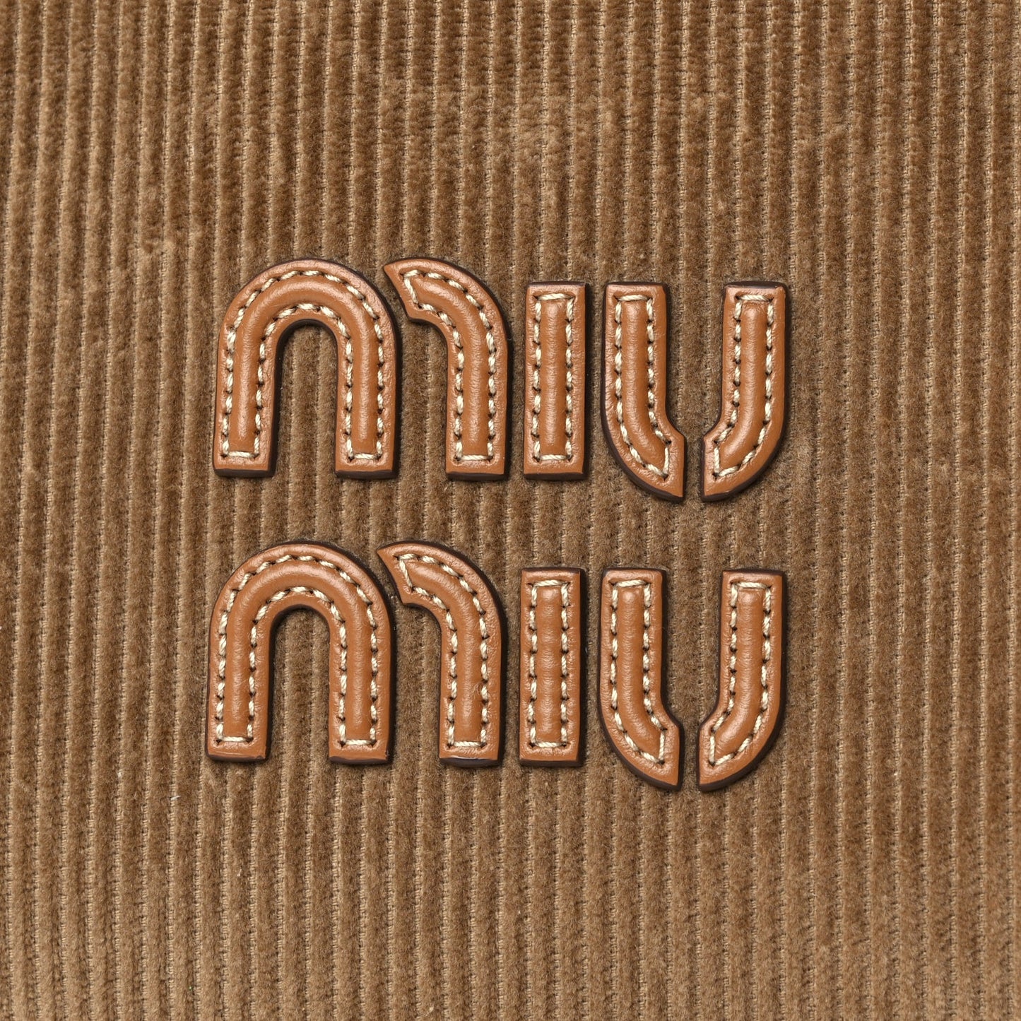 Miu Miu Corduroy Large Beau Top Handle Bag Cinnamon