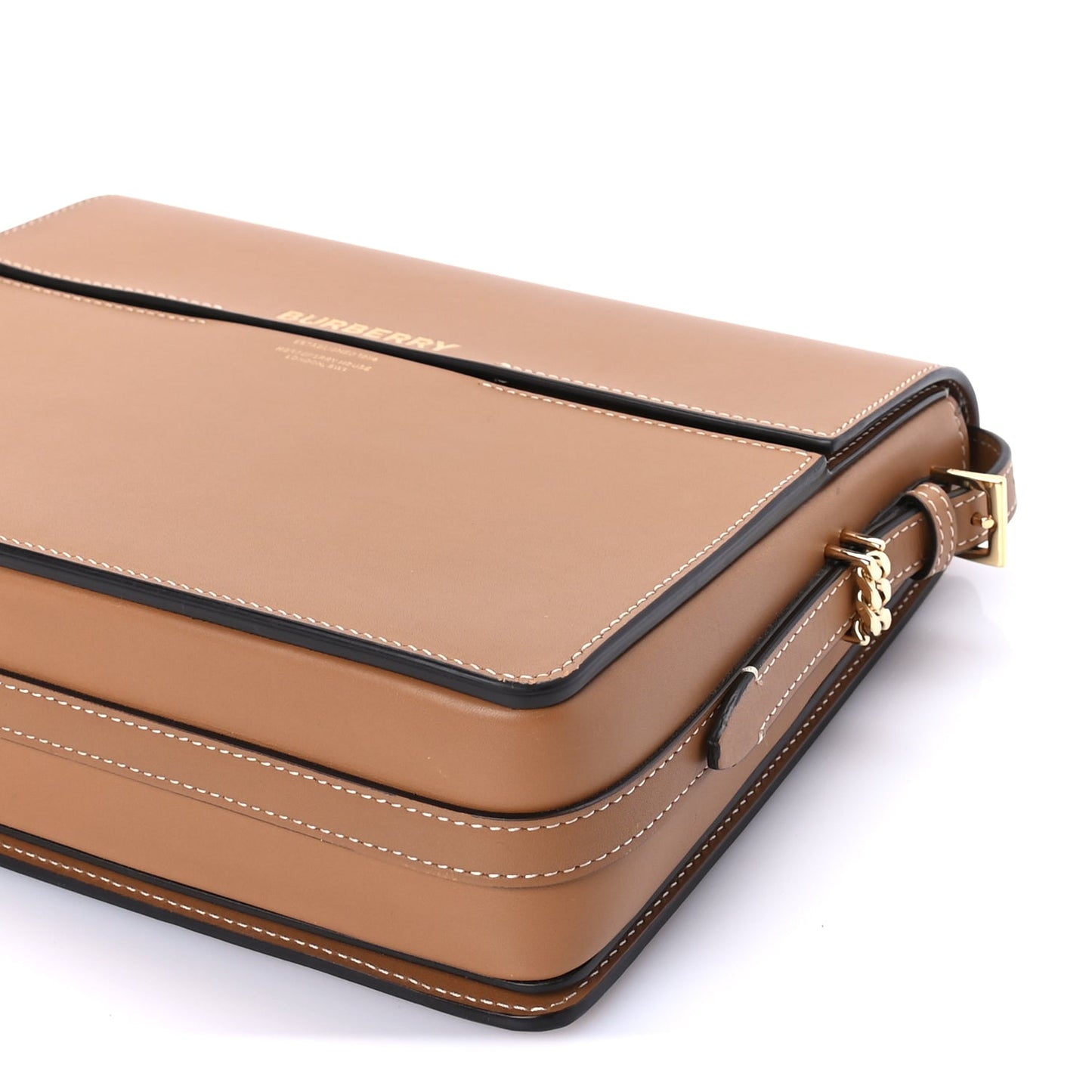 Burberry Calfskin Large Grace Bag Nutmeg