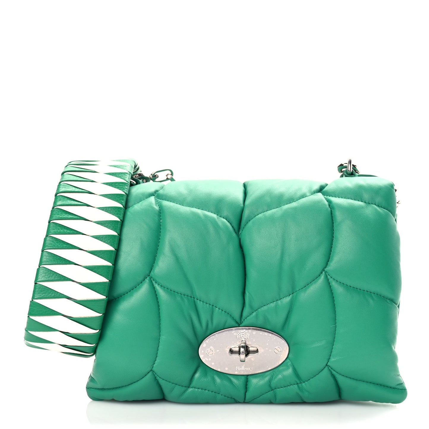Mulberry Nappa Pillow Quilted Little Softie Bag Lawn Green