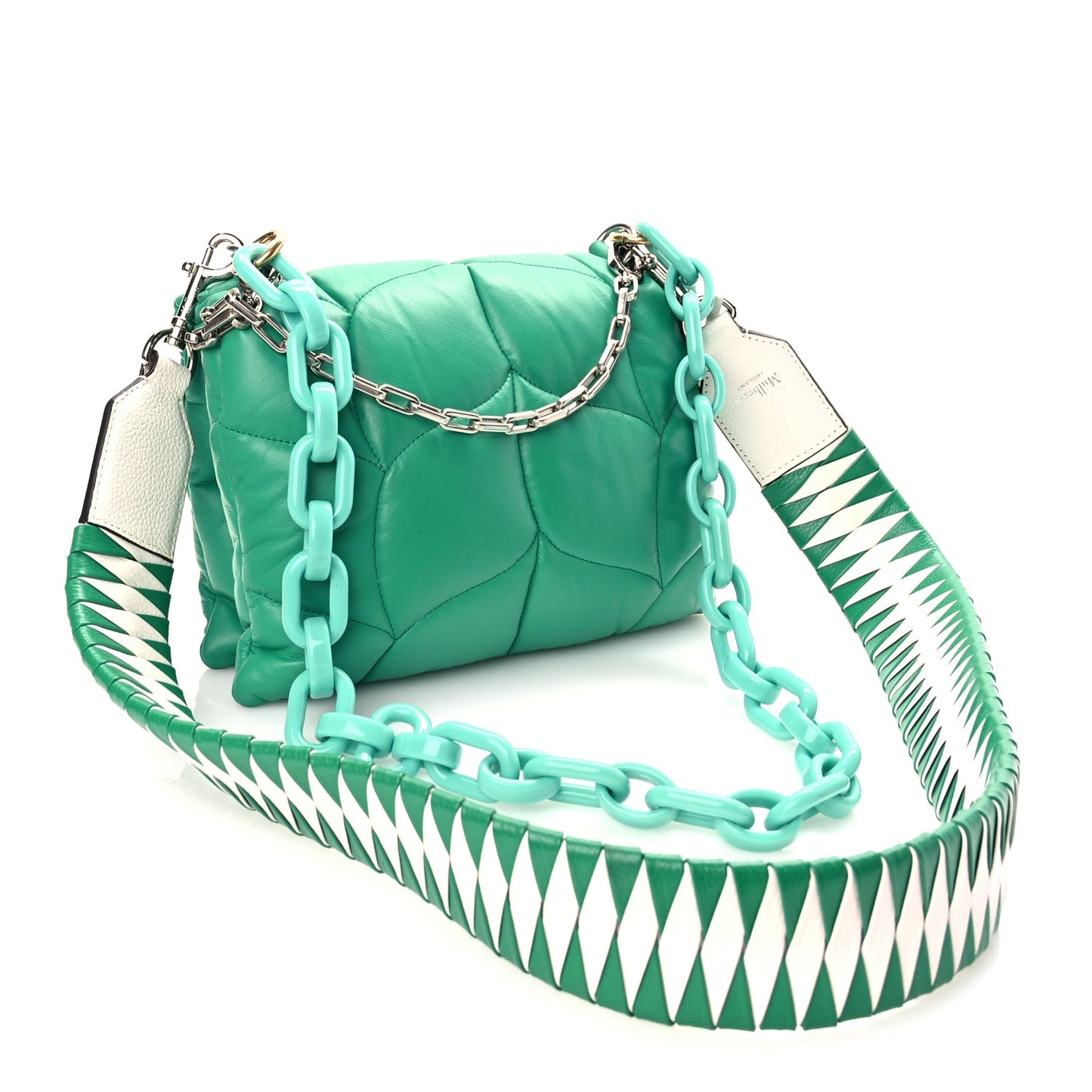Mulberry Nappa Pillow Quilted Little Softie Bag Lawn Green