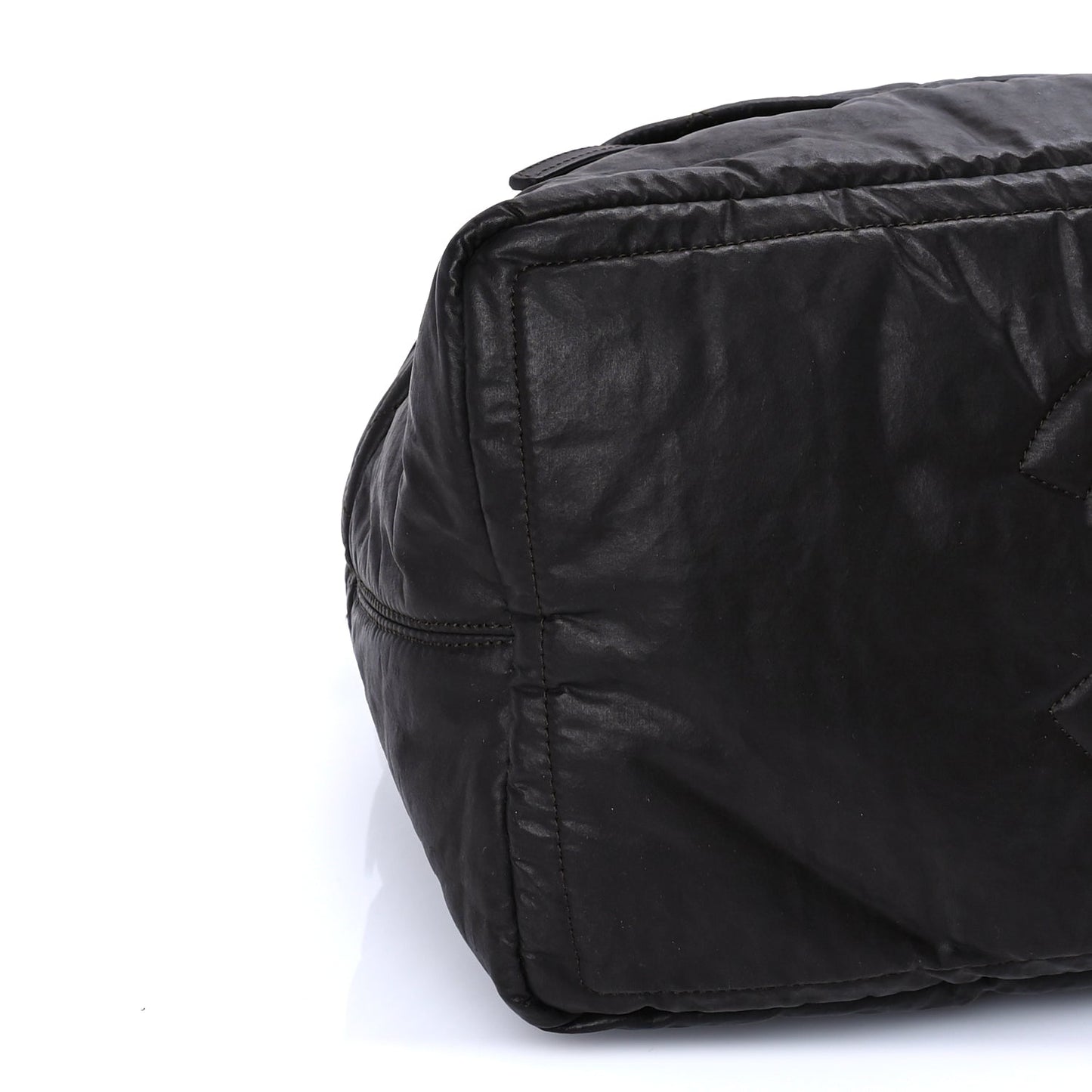 Chanel Coated Canvas Quilted Large Garment Travel Bag Brown